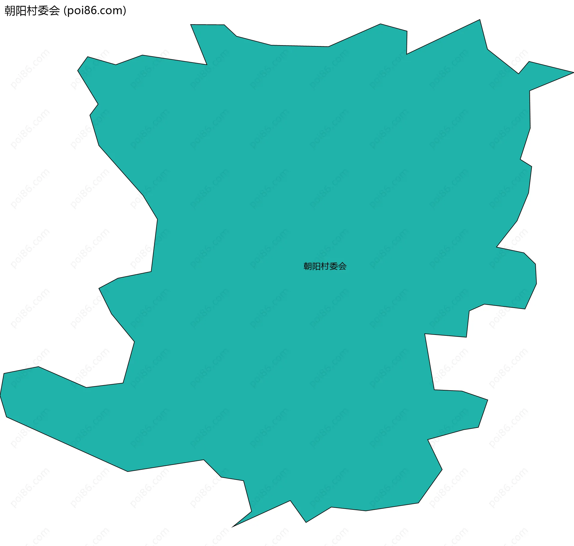 朝阳村委会边界地图