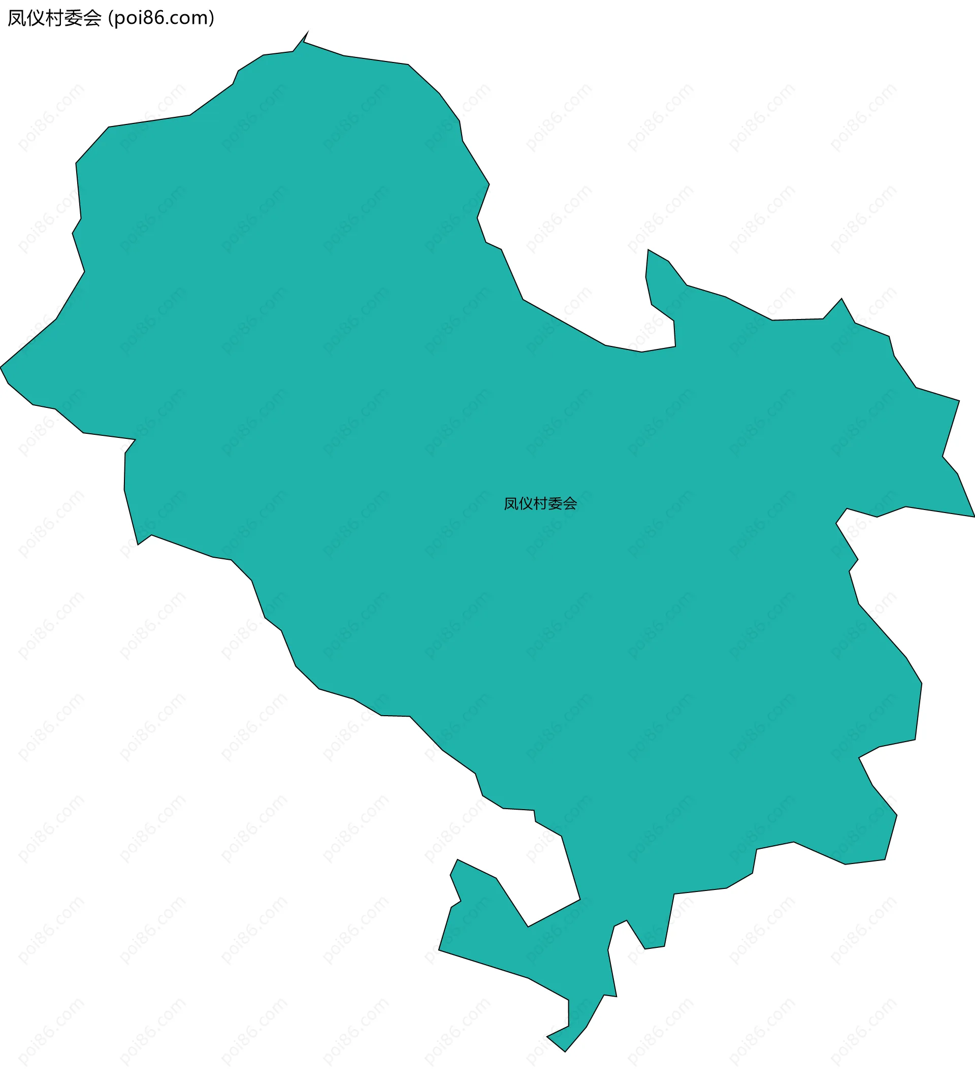 凤仪村委会边界地图