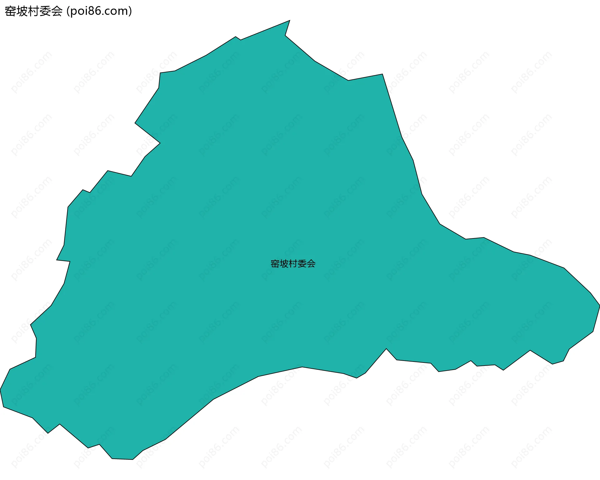 窑坡村委会边界地图