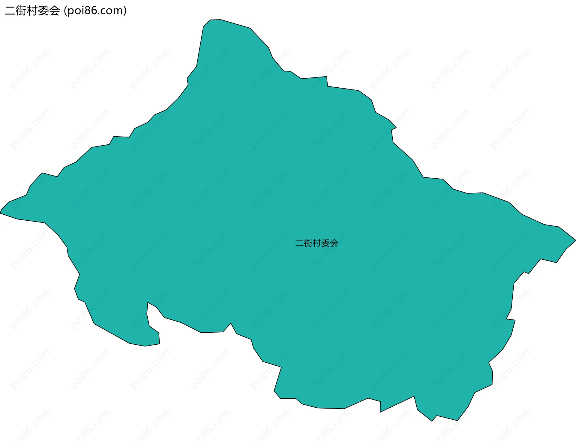 二街村委会边界地图