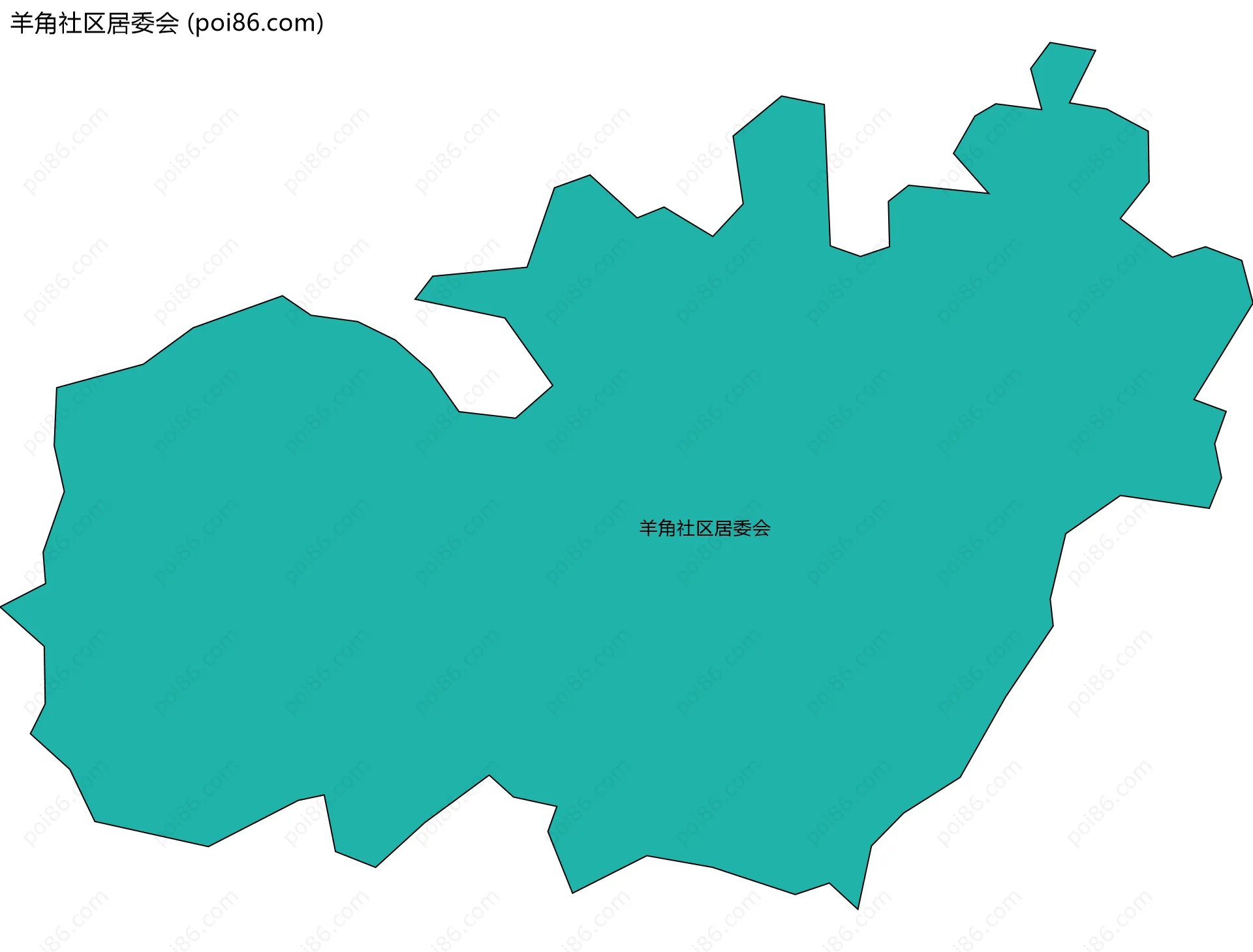 羊角社区居委会边界地图