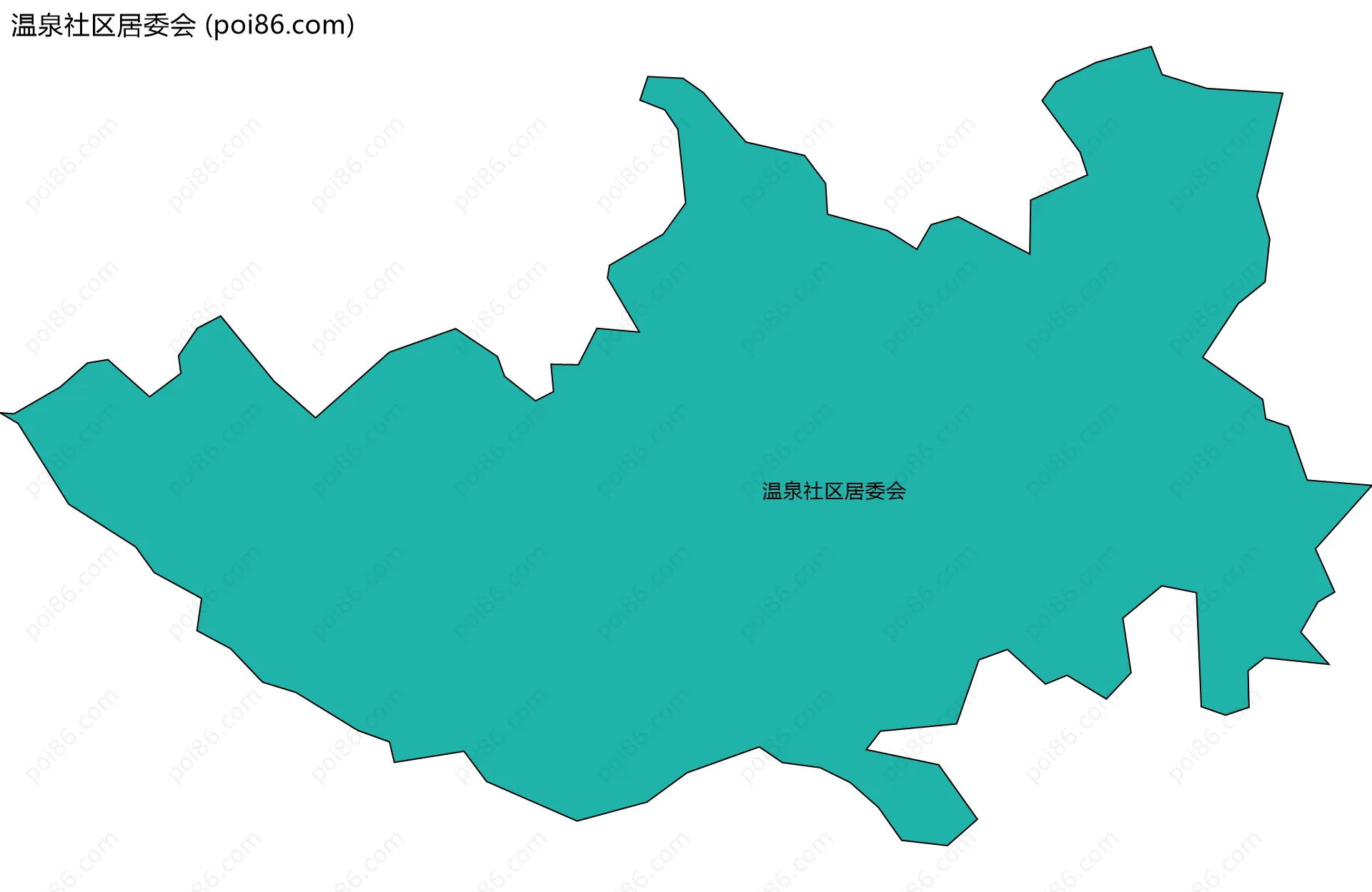 温泉社区居委会边界地图