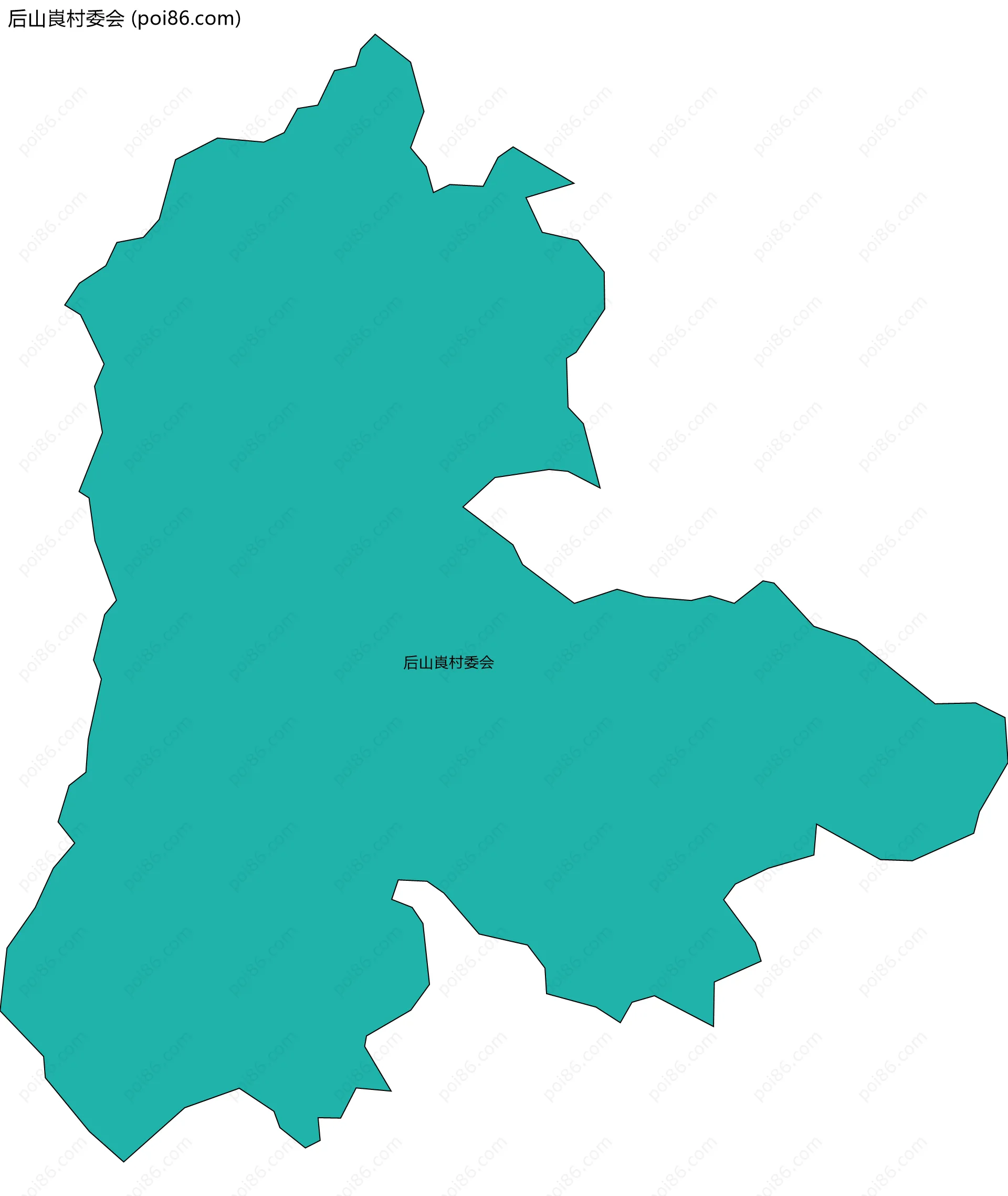 后山崀村委会边界地图