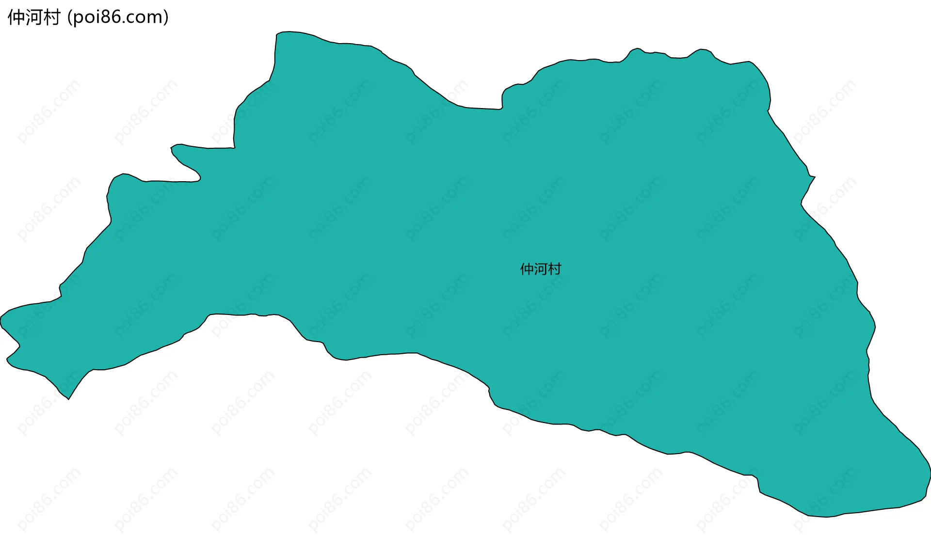 仲河村边界地图