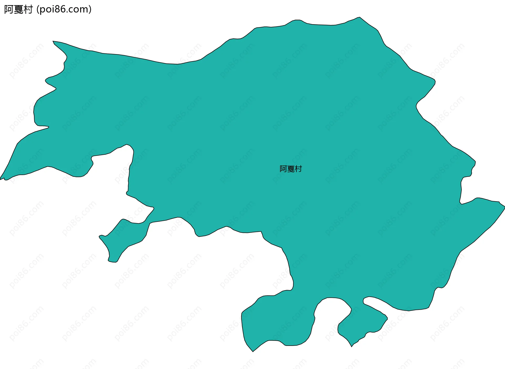 阿戛村边界地图