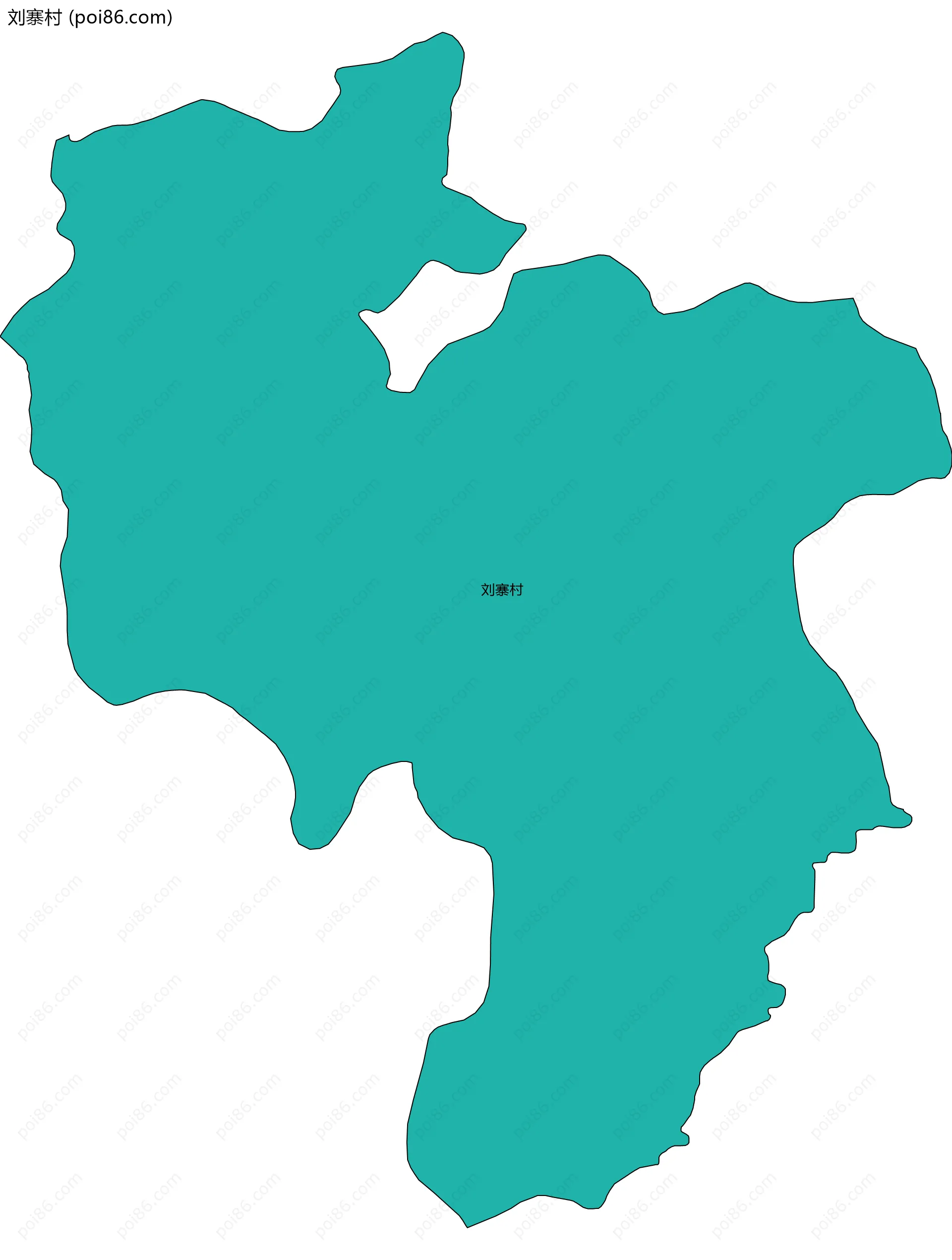 刘寨村边界地图