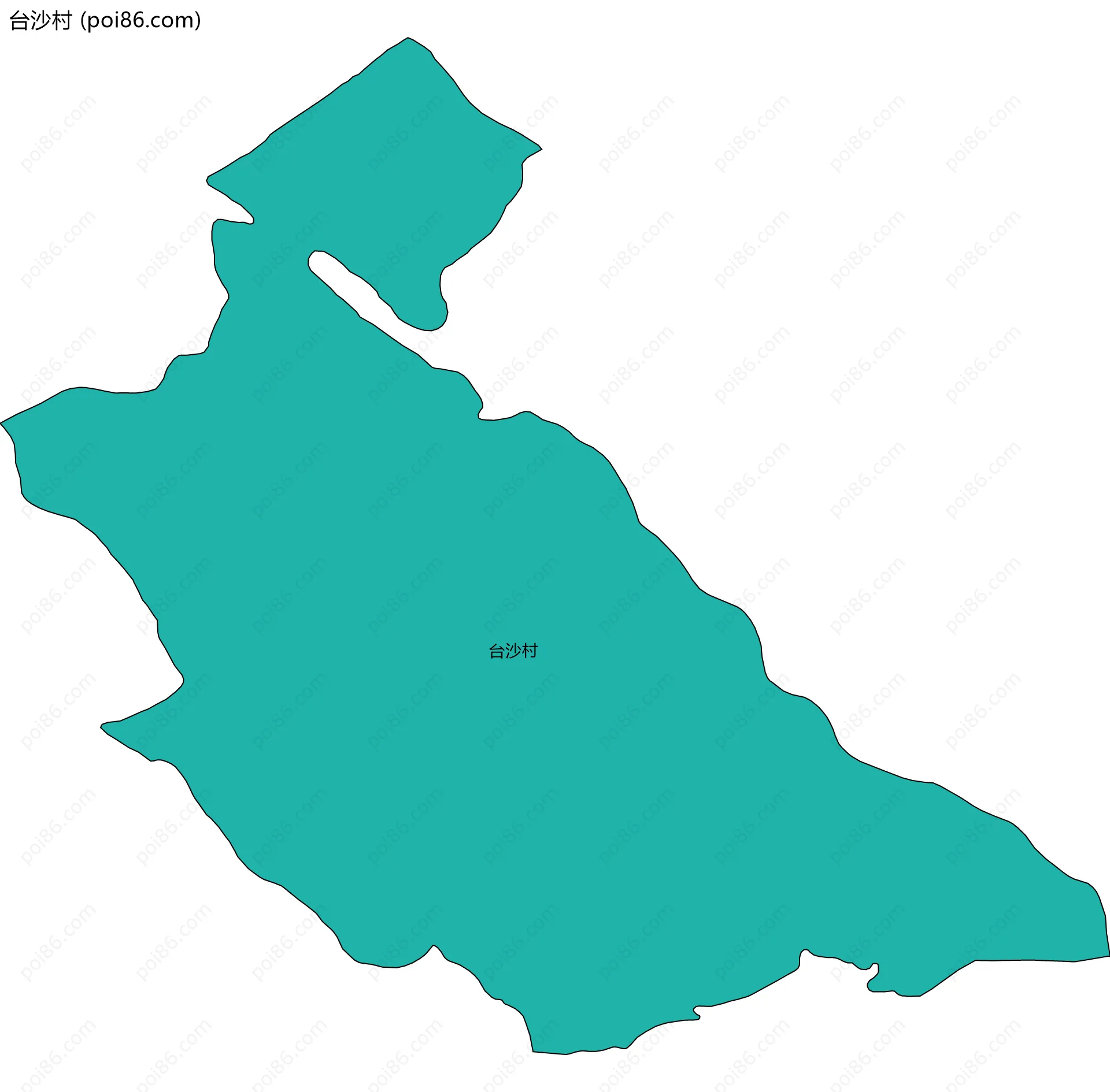 台沙村边界地图