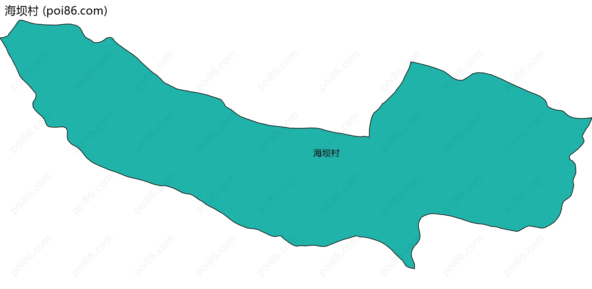 海坝村边界地图