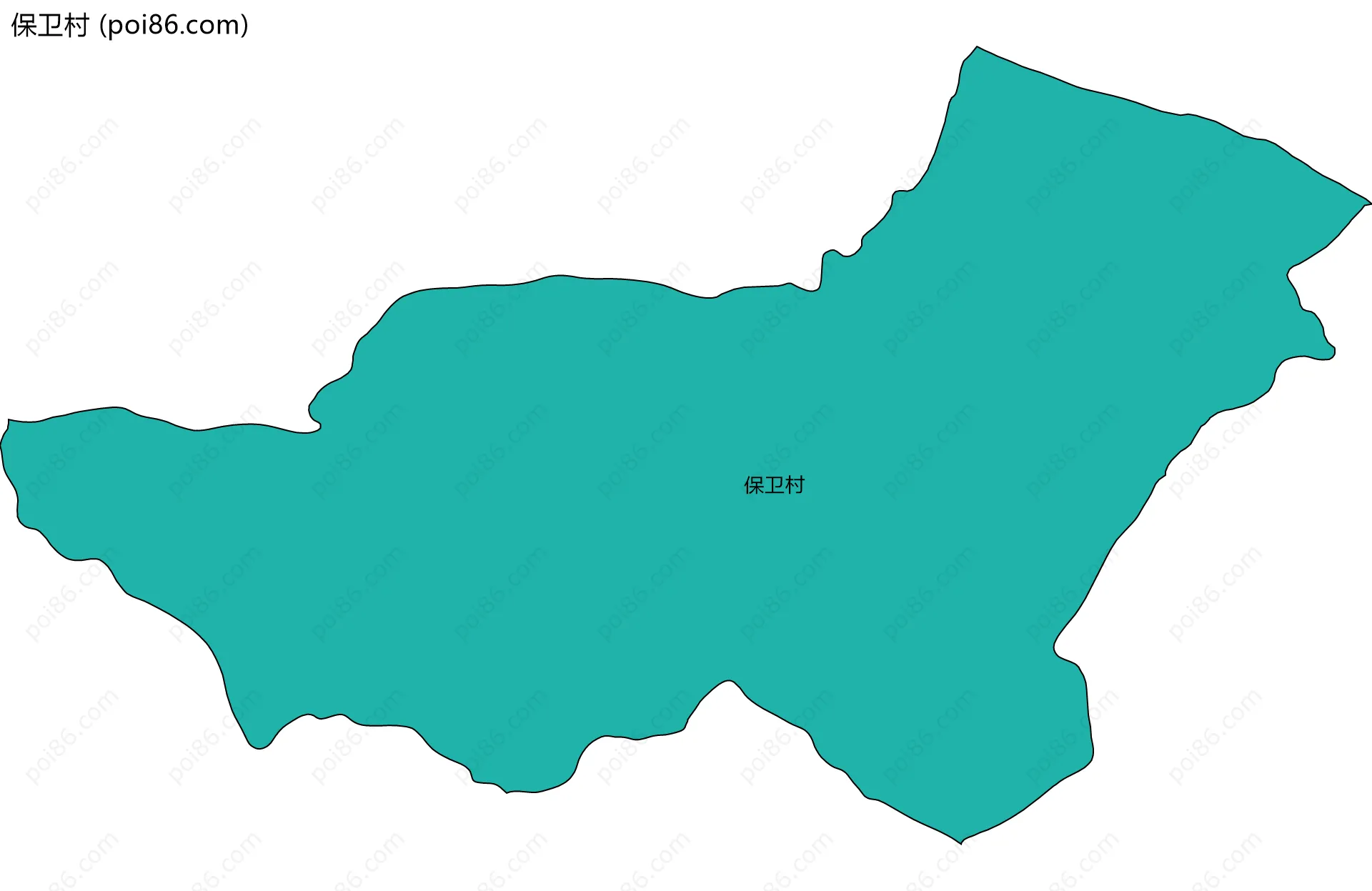 保卫村边界地图