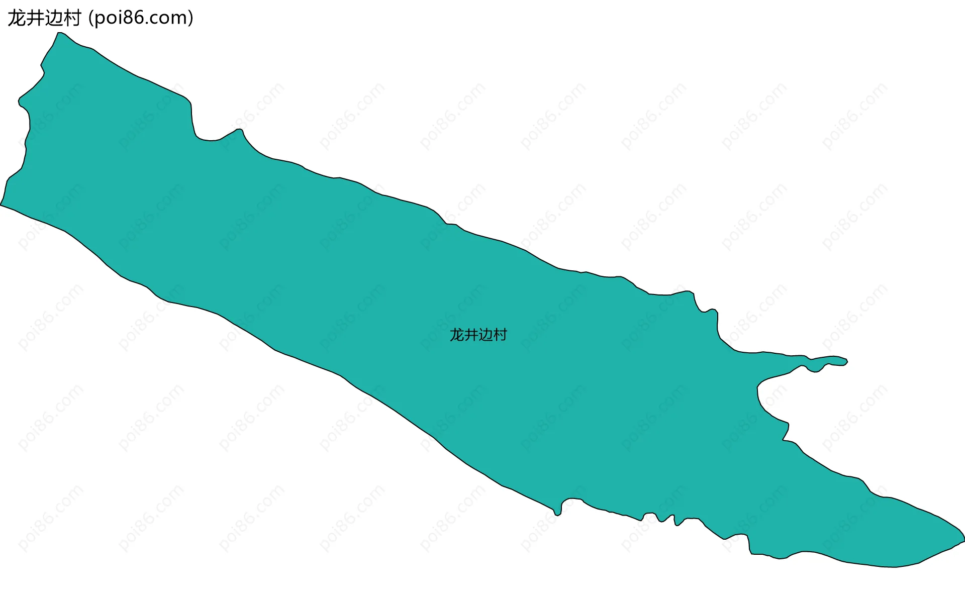 龙井边村边界地图