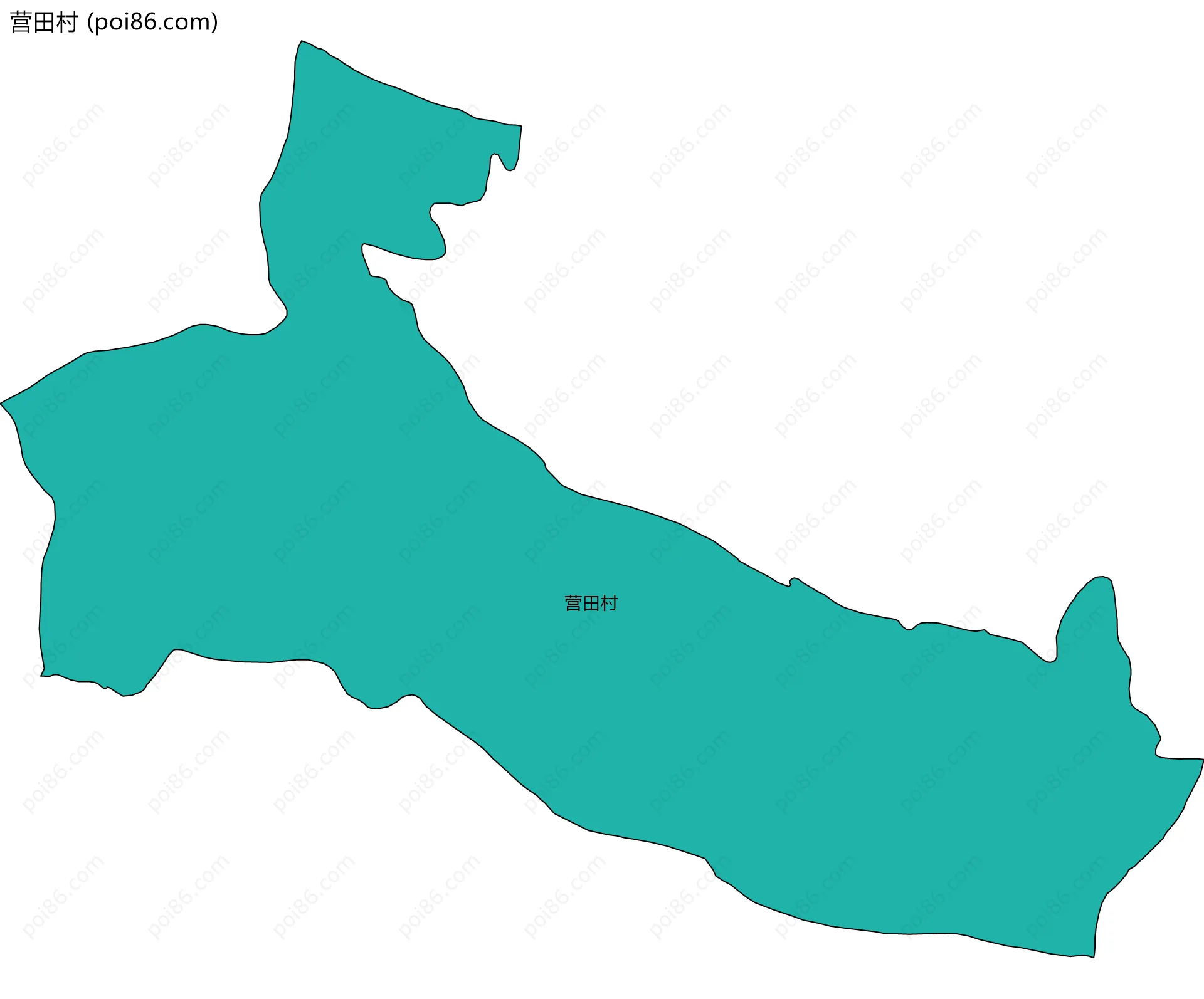 营田村边界地图