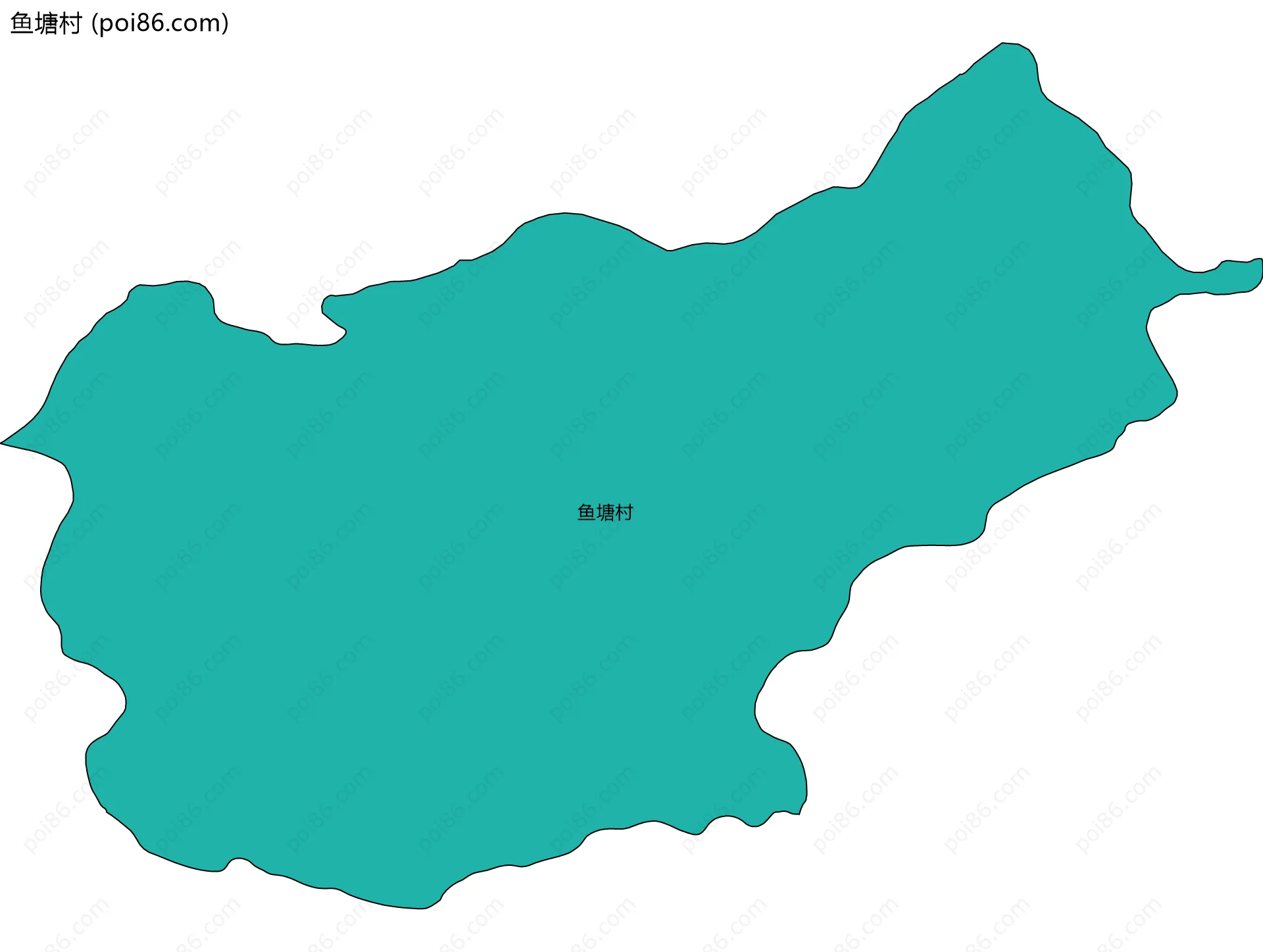 鱼塘村边界地图