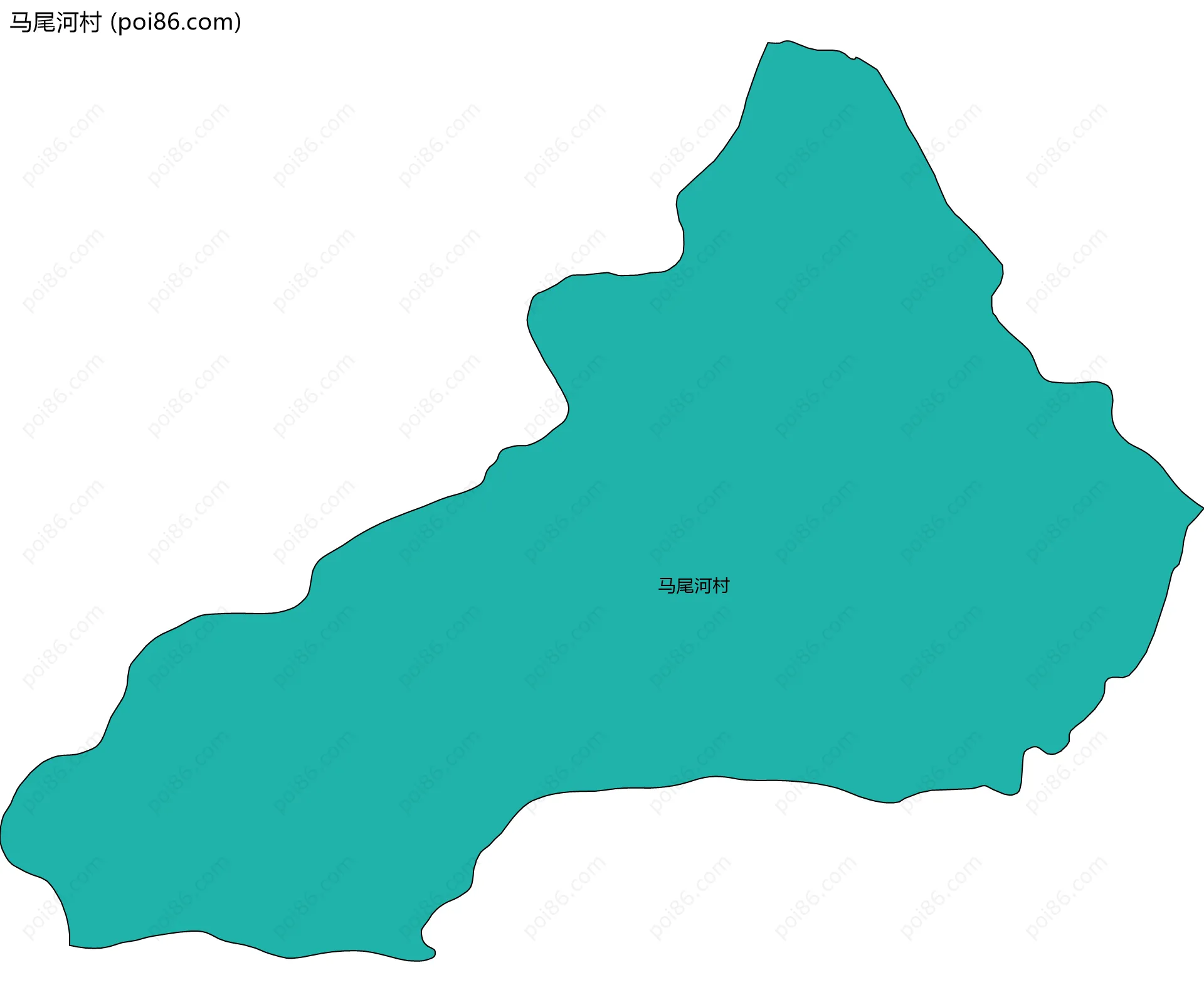 马尾河村边界地图