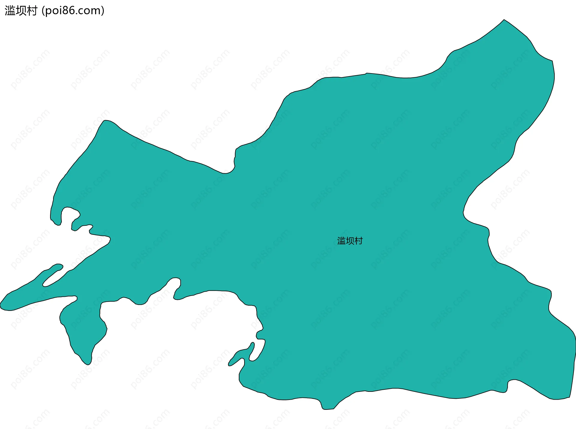 滥坝村边界地图