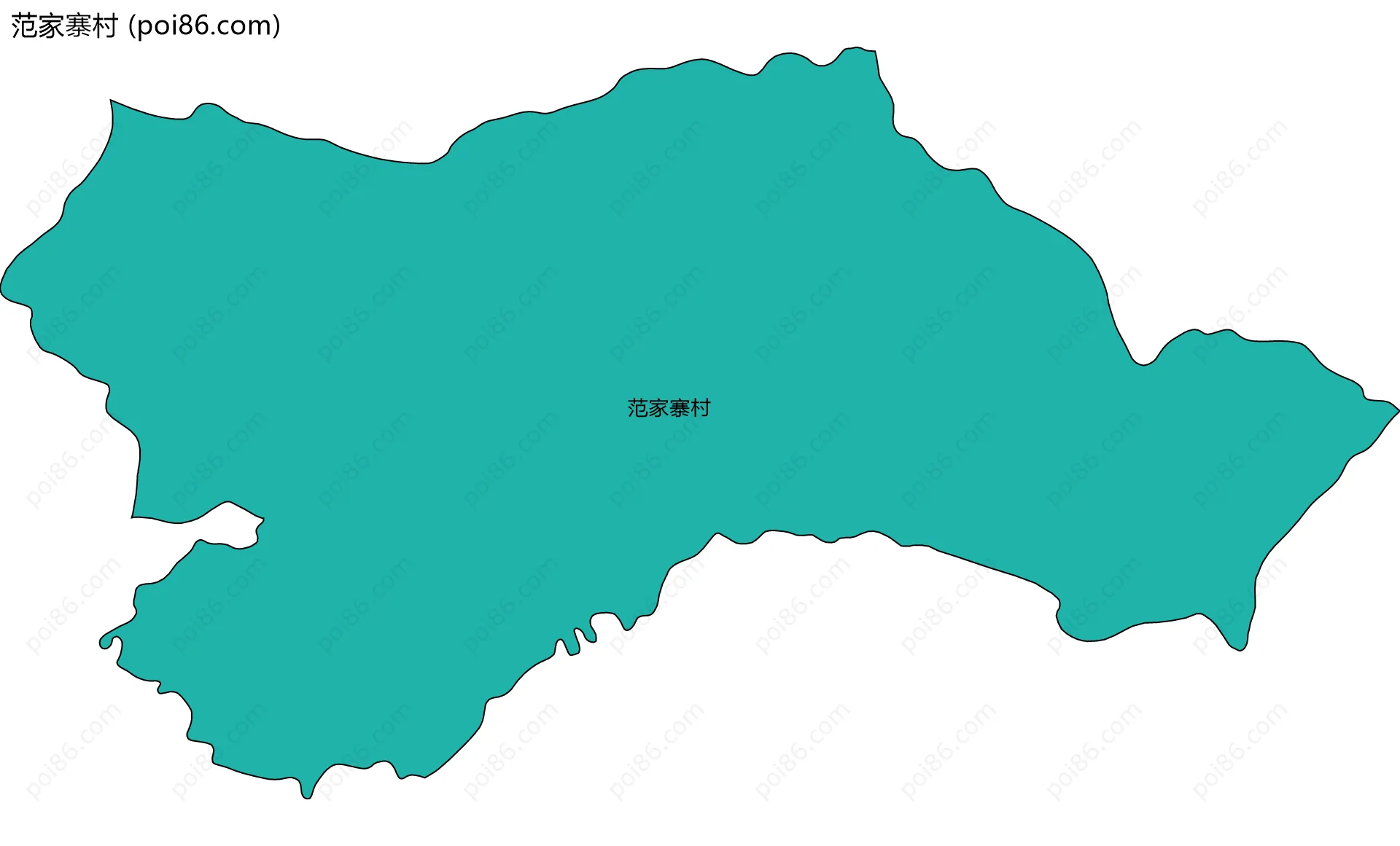 范家寨村边界地图