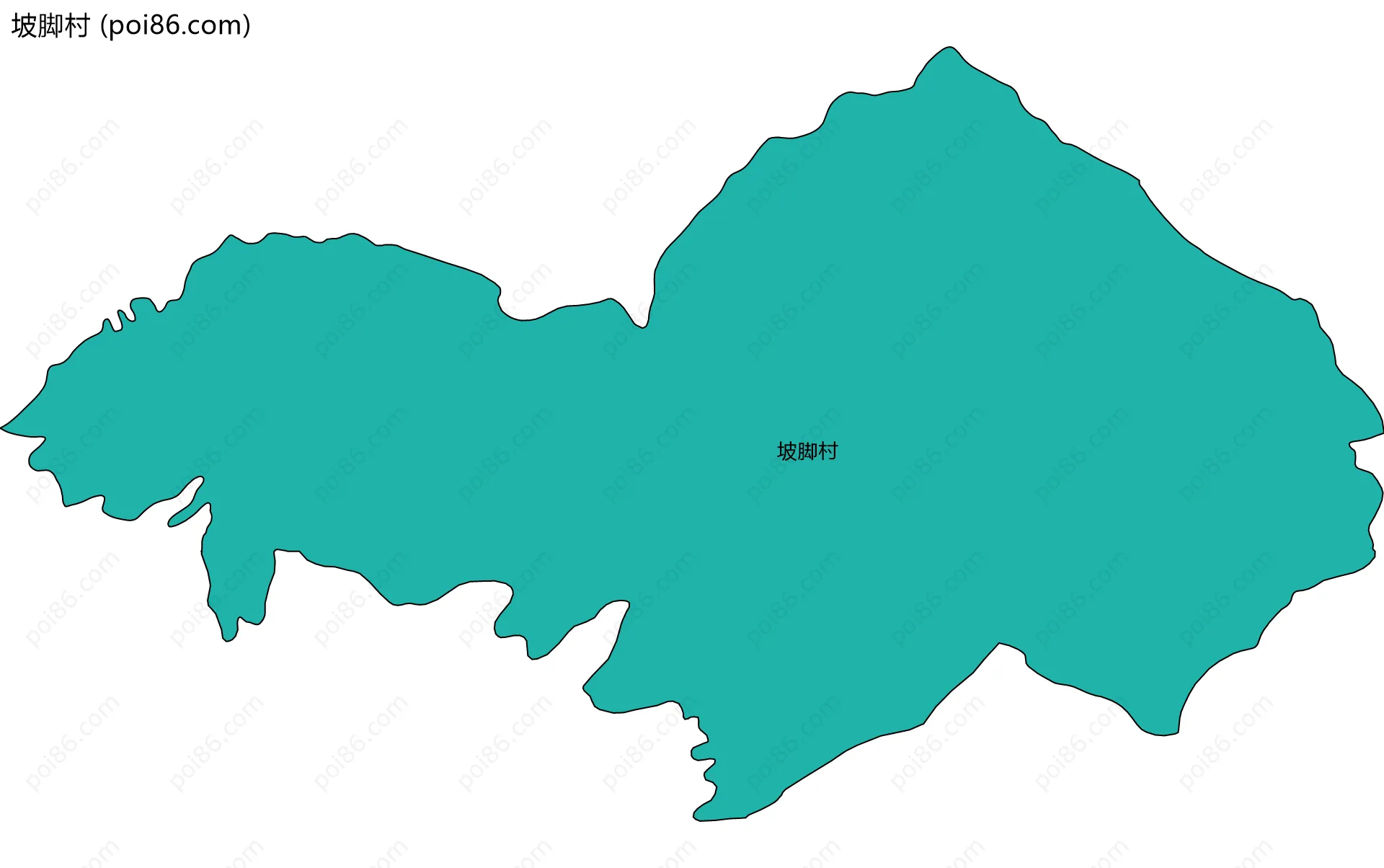 坡脚村边界地图