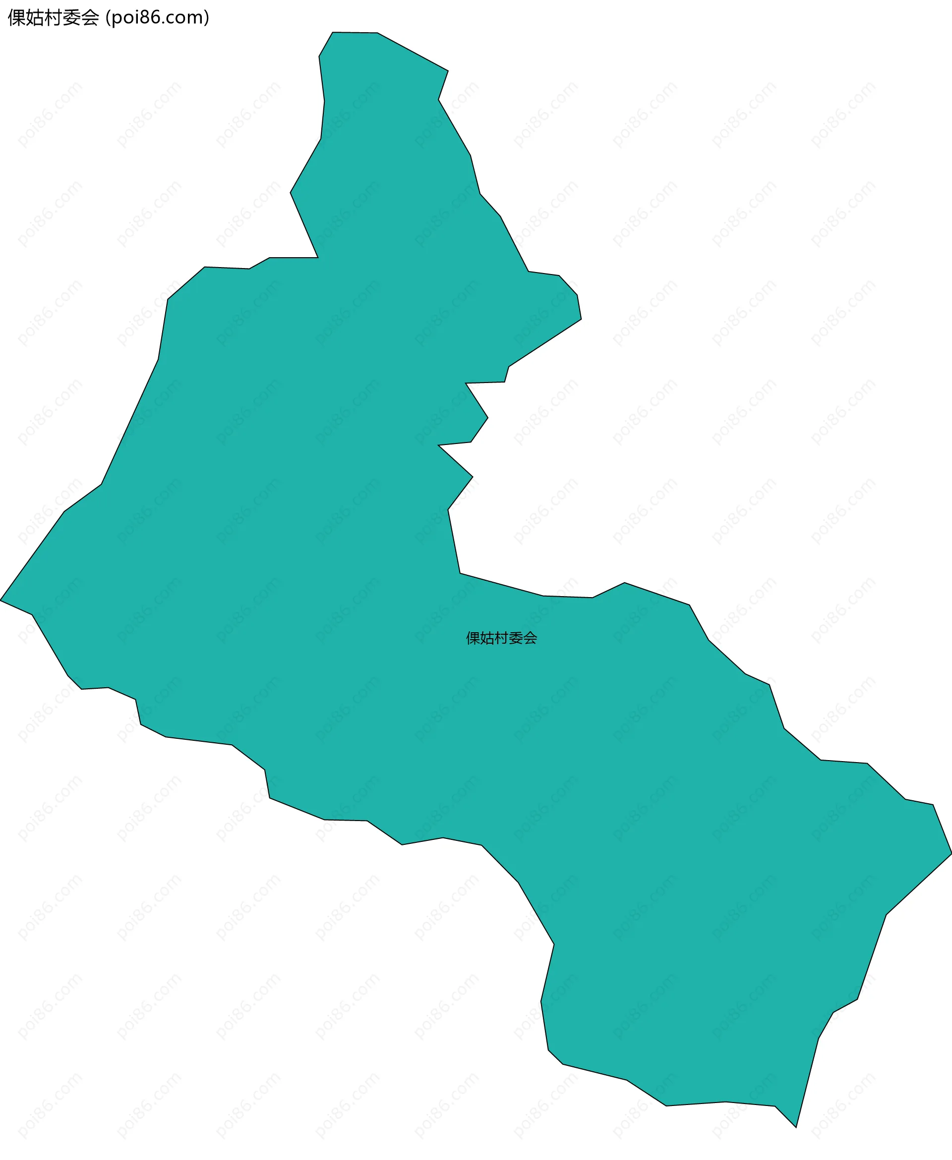 倮姑村委会边界地图