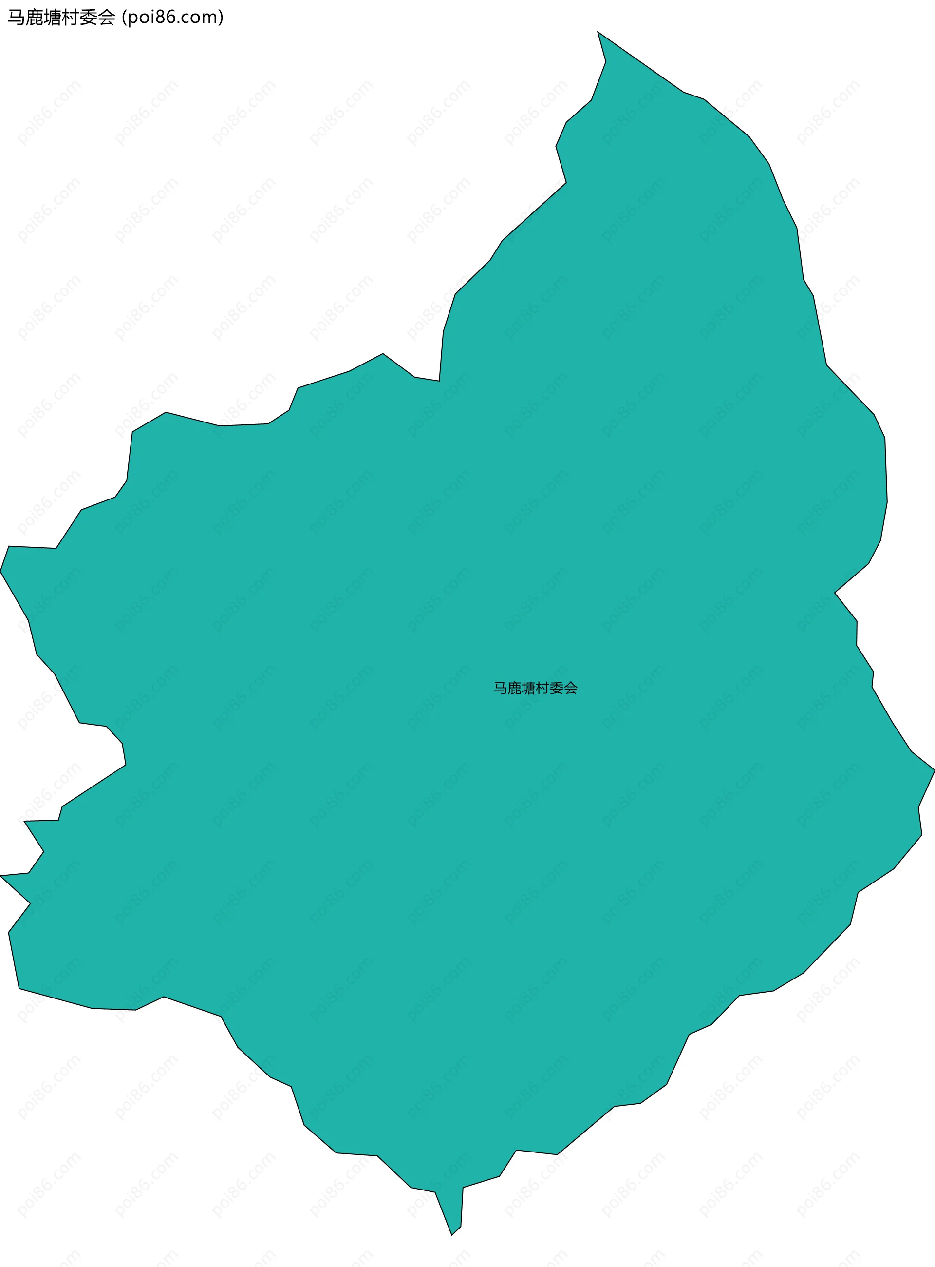 马鹿塘村委会边界地图