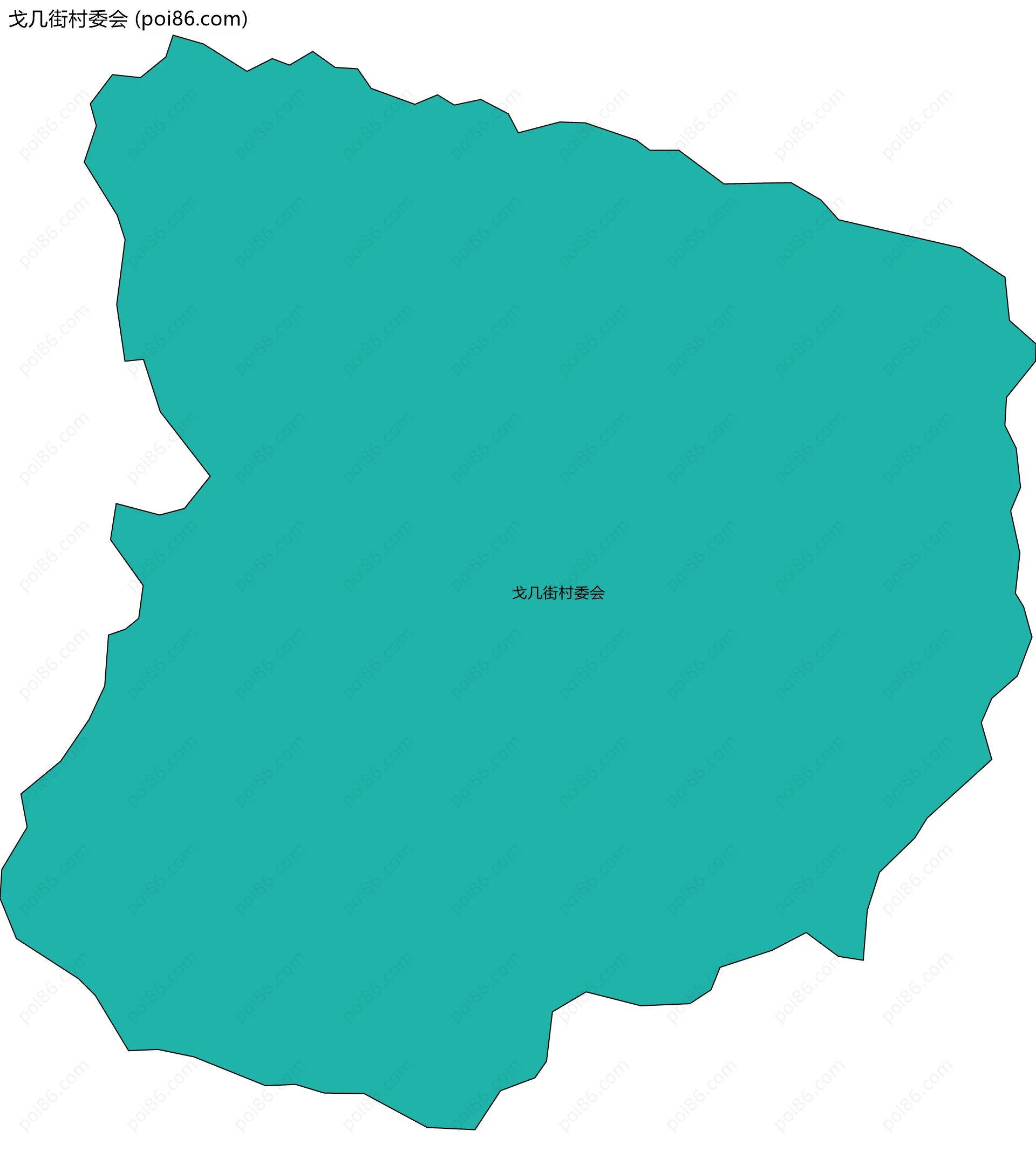 戈几街村委会边界地图