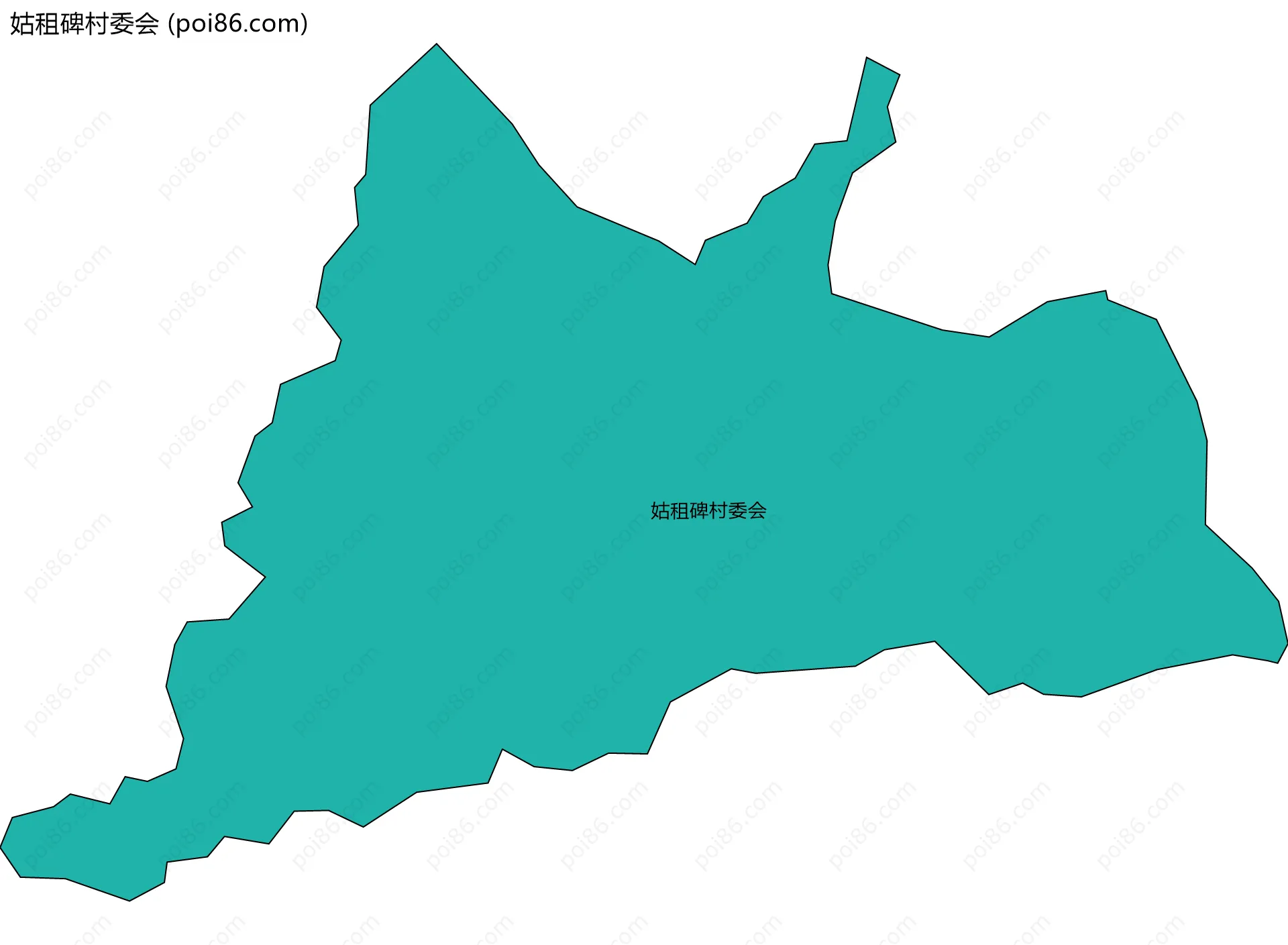 姑租碑村委会边界地图