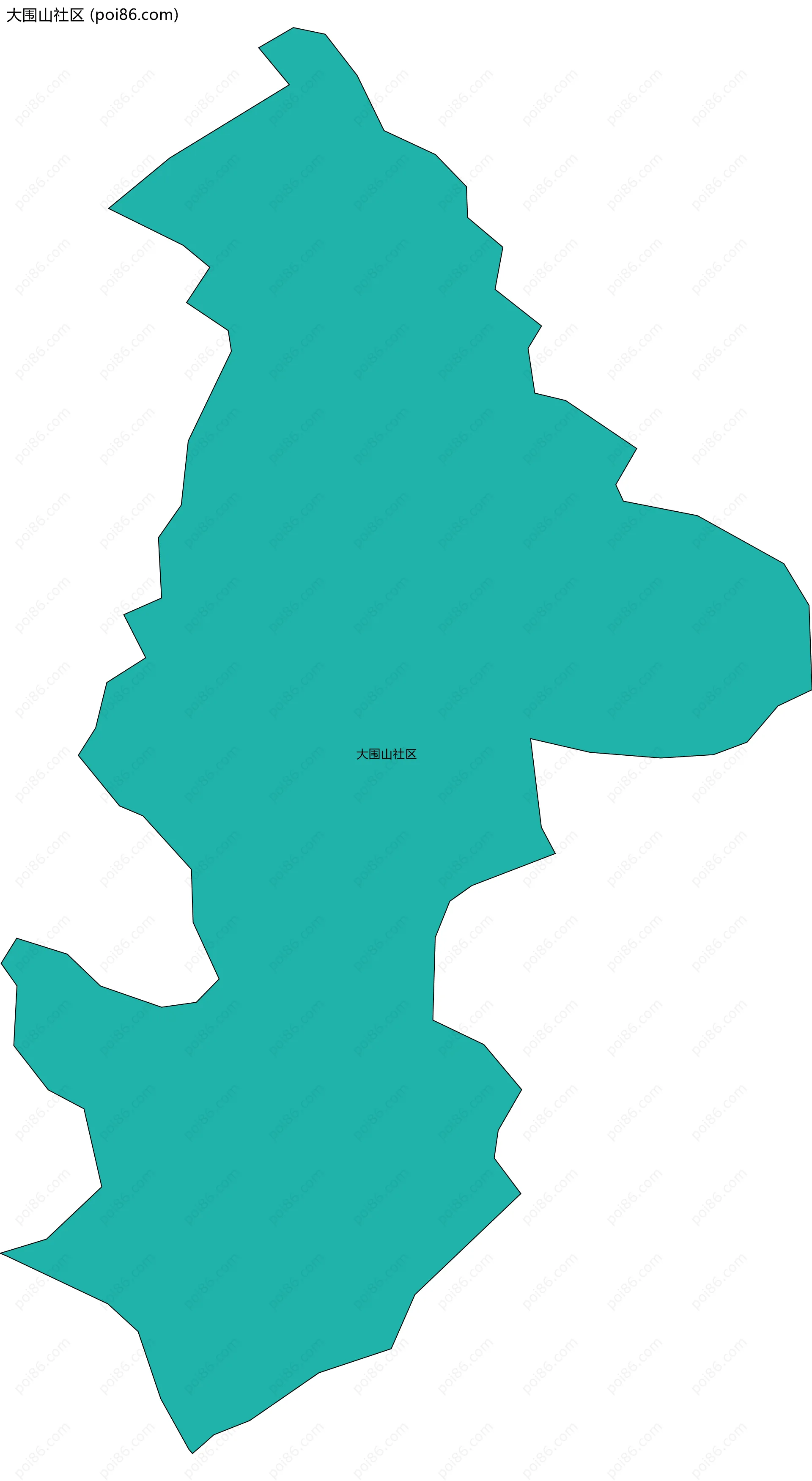 大围山社区边界地图