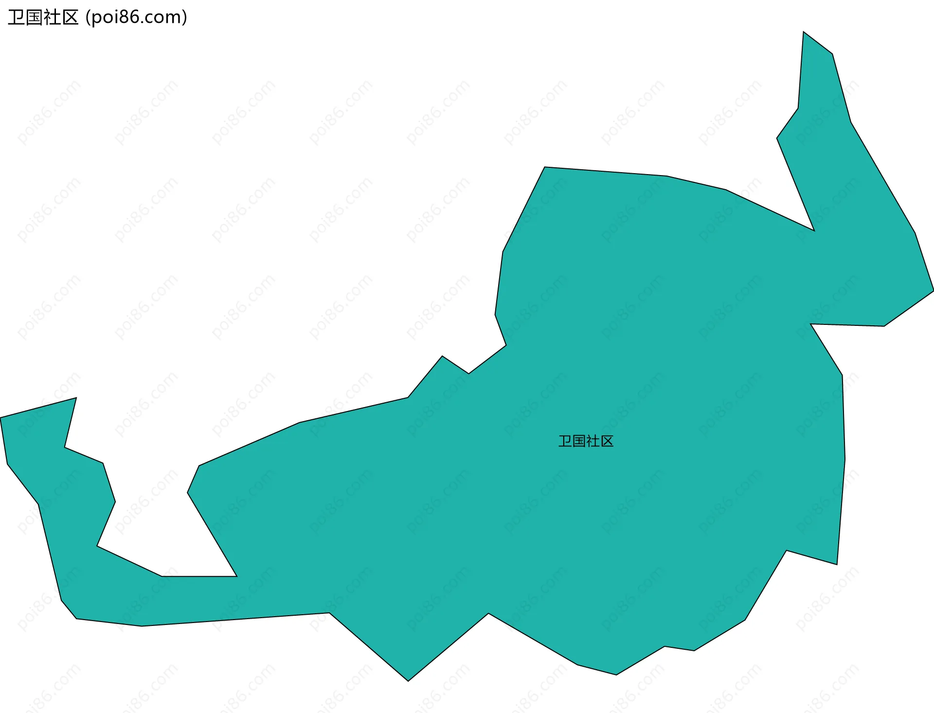 卫国社区边界地图