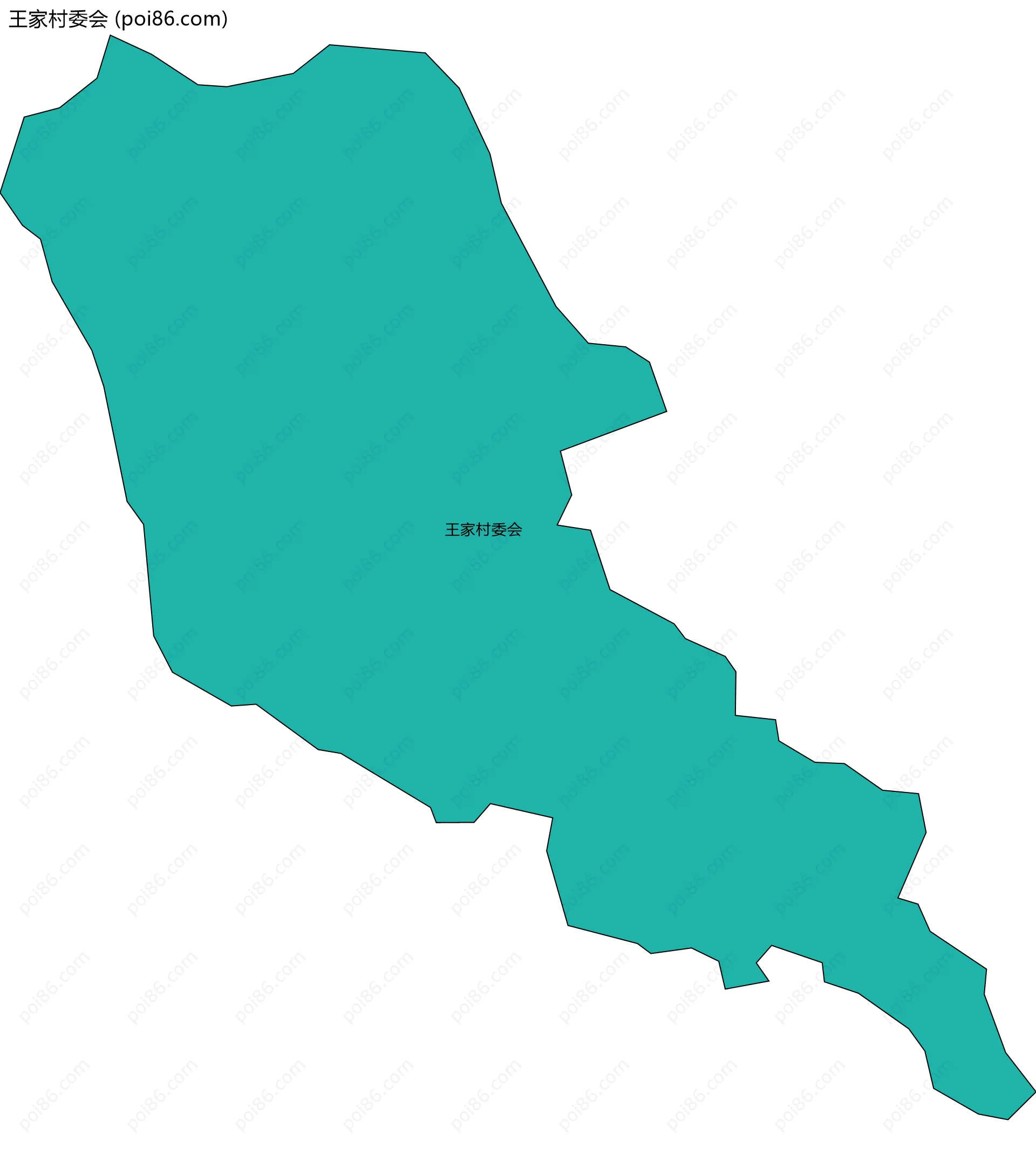 王家村委会边界地图