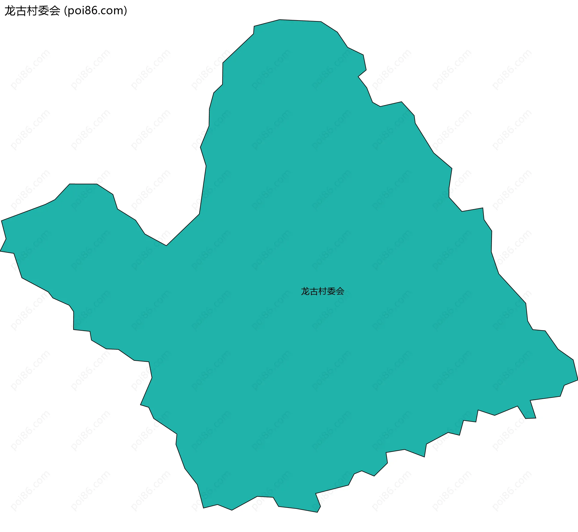 龙古村委会边界地图
