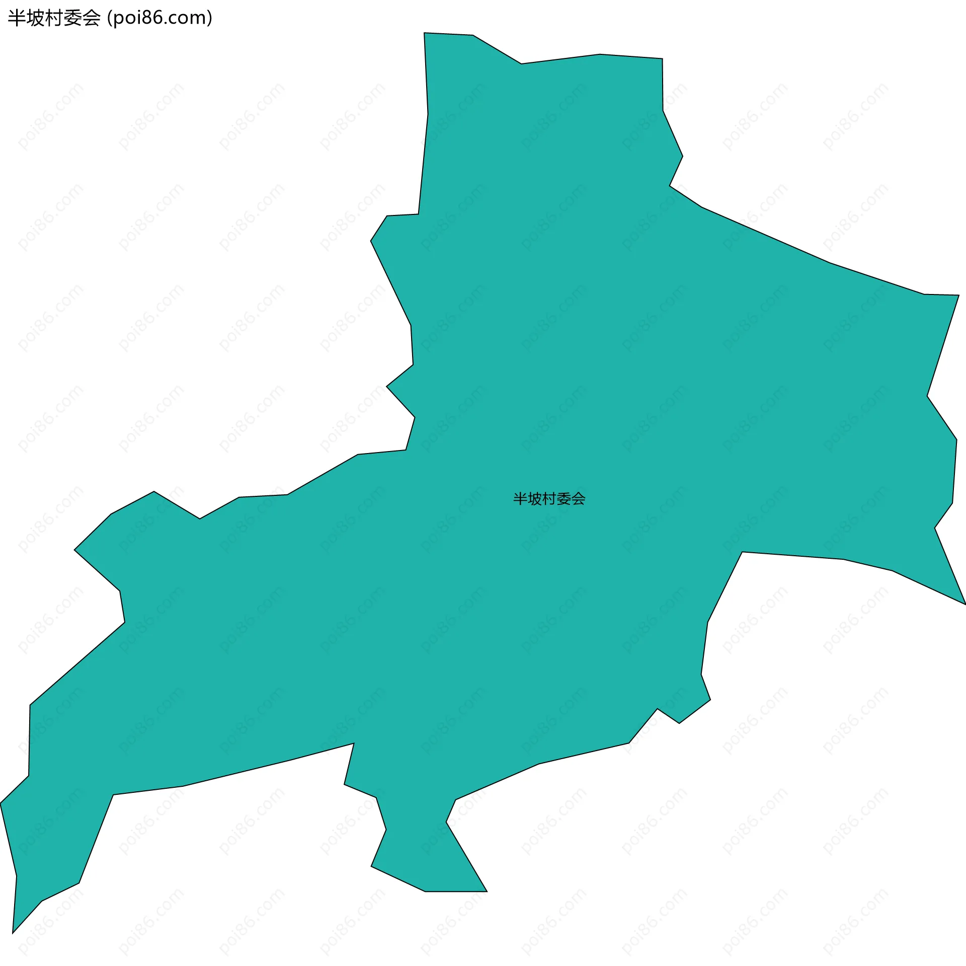 半坡村委会边界地图