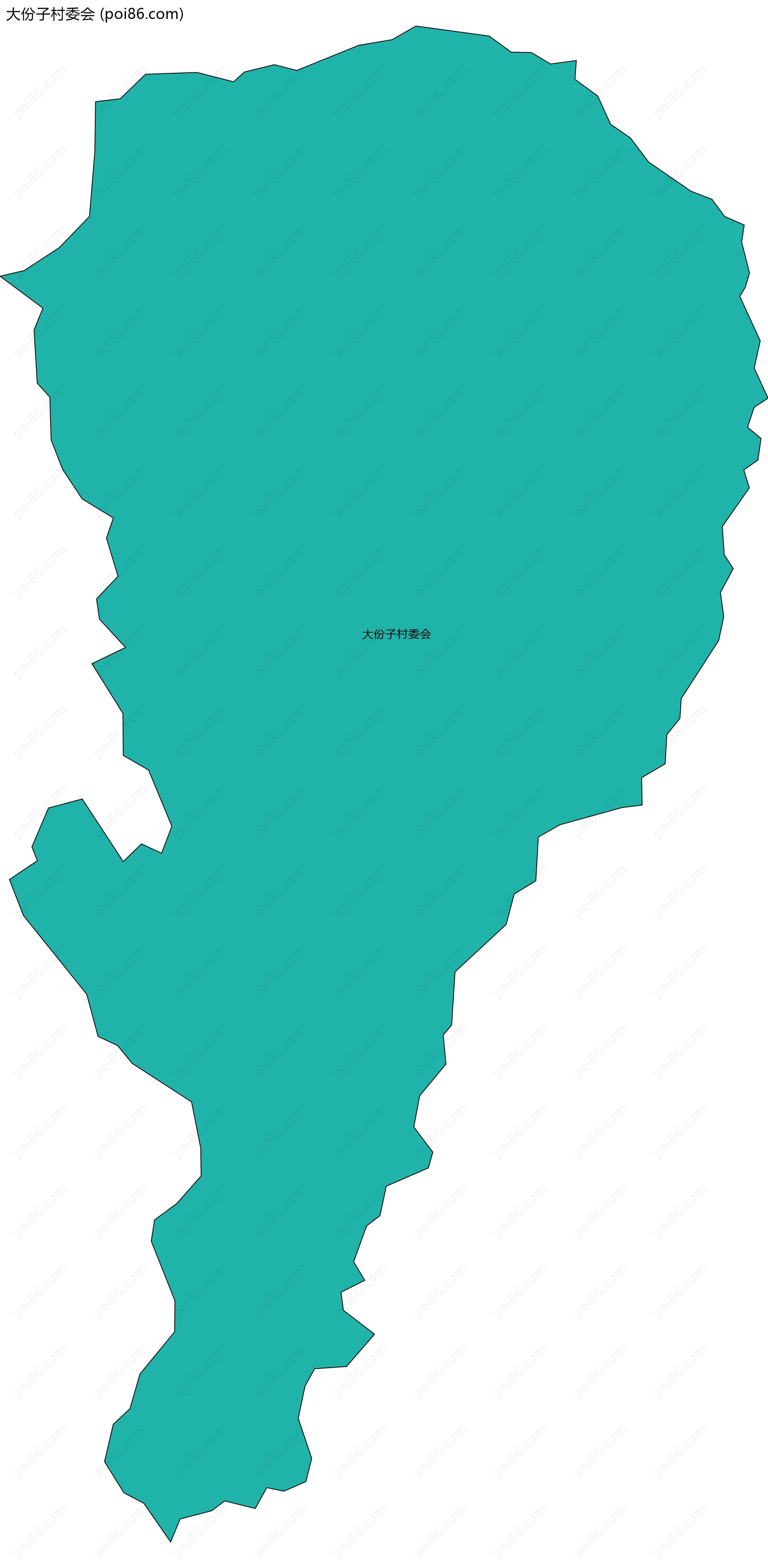 大份子村委会边界地图