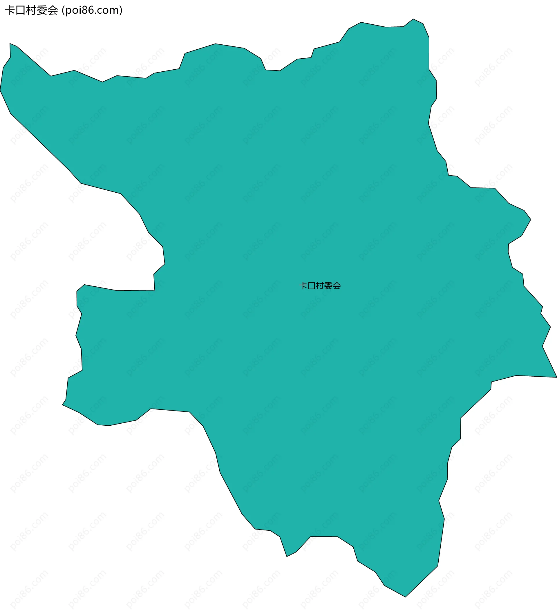 卡口村委会边界地图