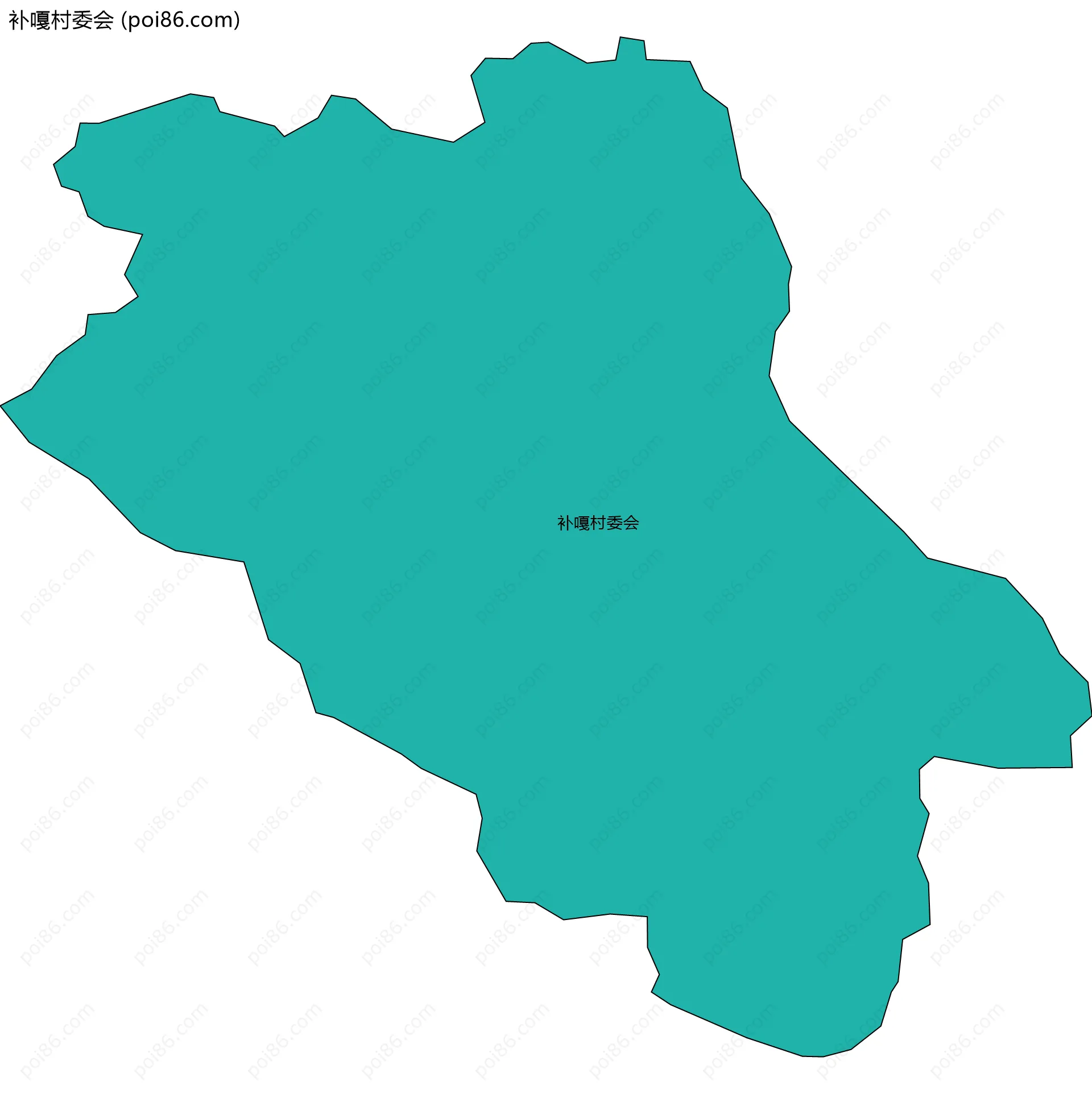 补嘎村委会边界地图