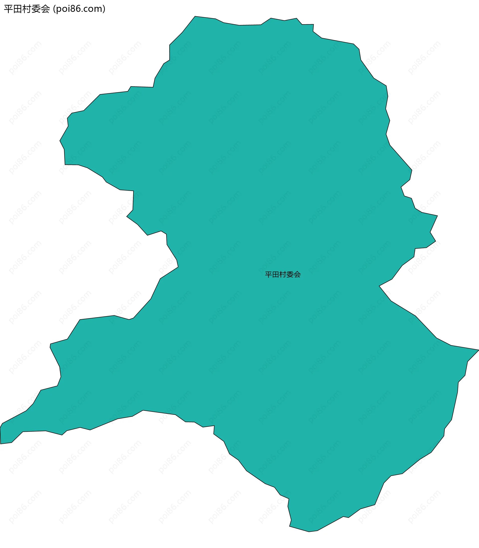 平田村委会边界地图