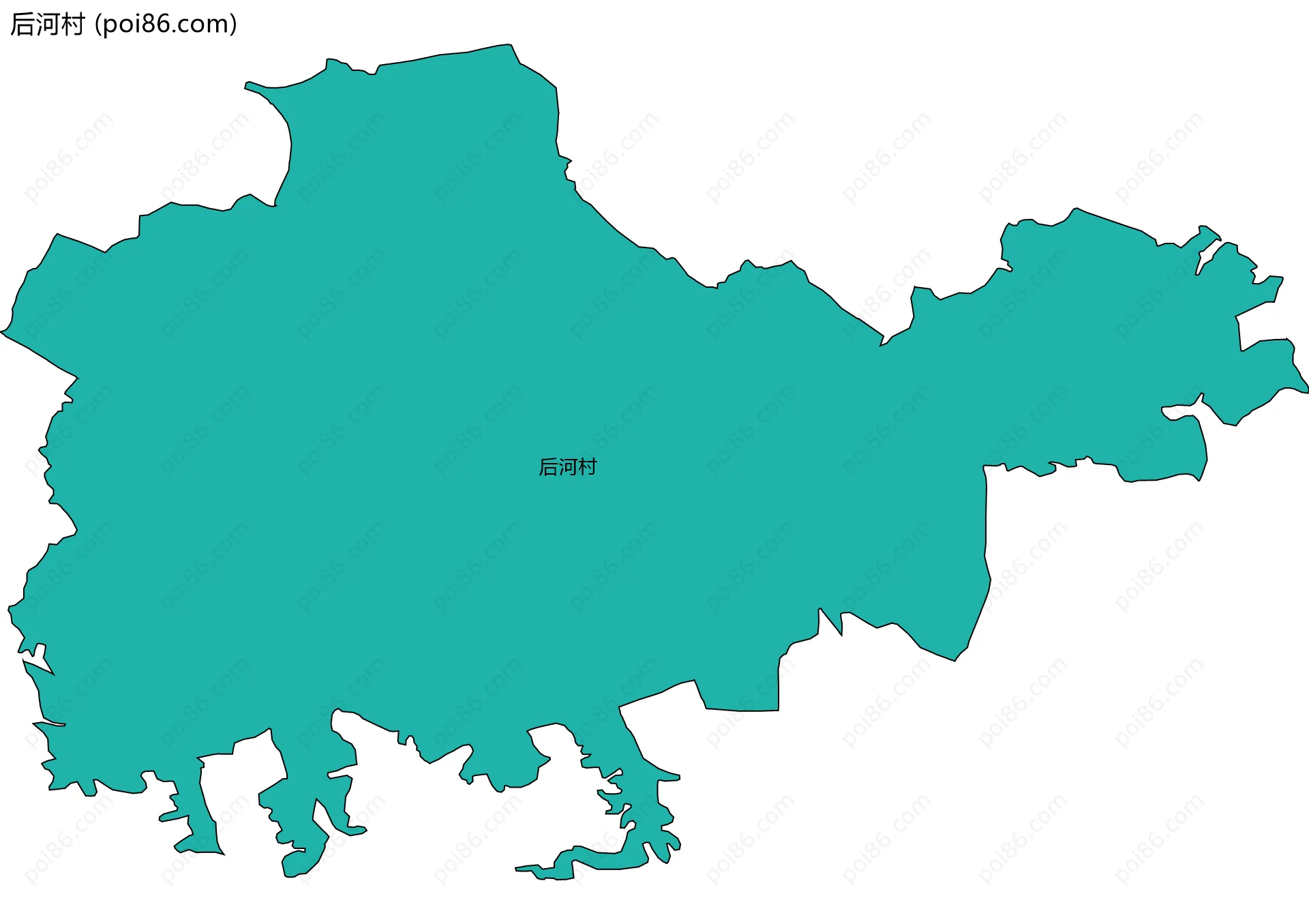 后河村边界地图