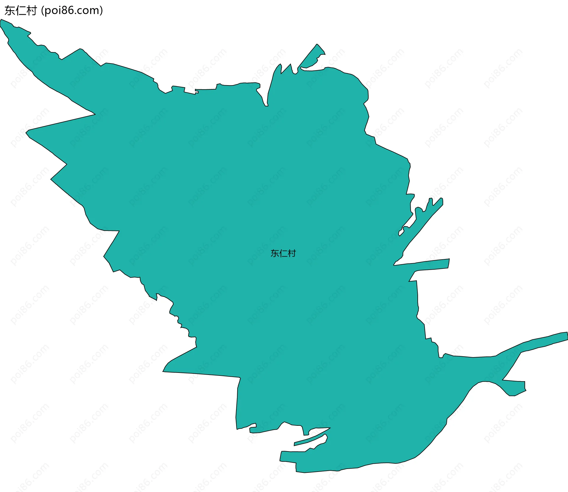 东仁村边界地图