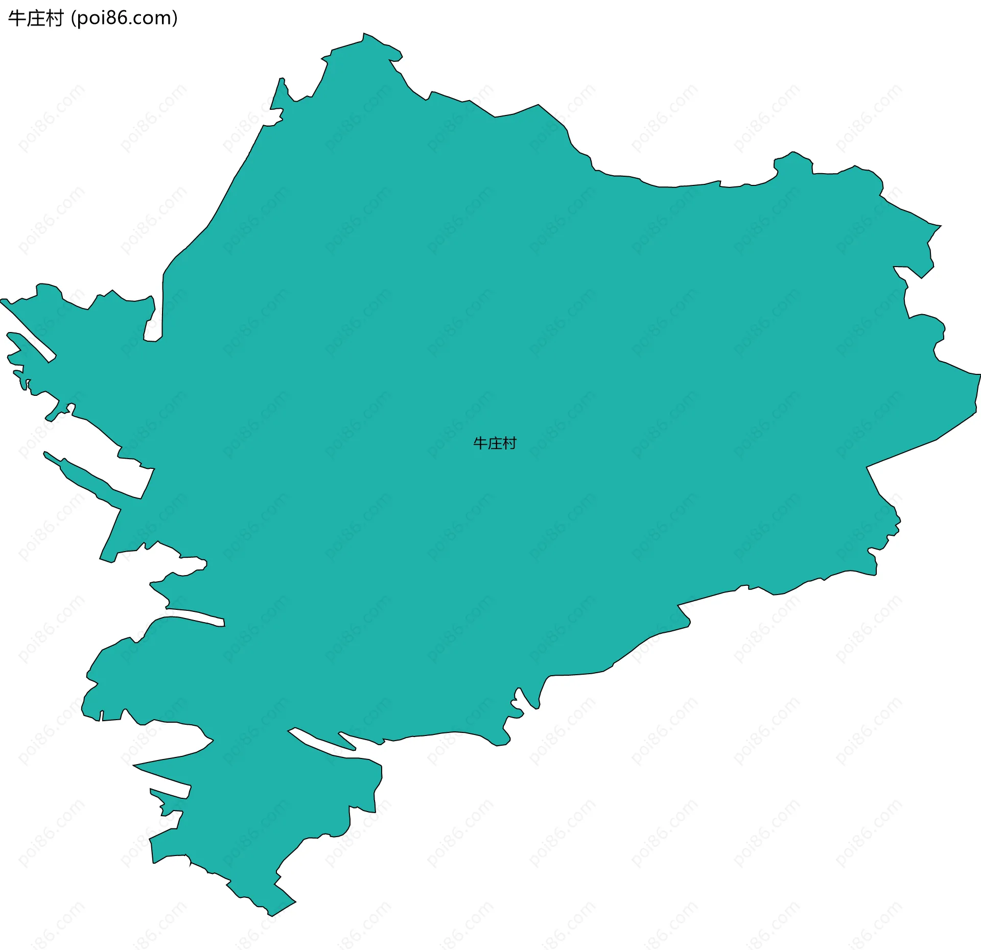 牛庄村边界地图