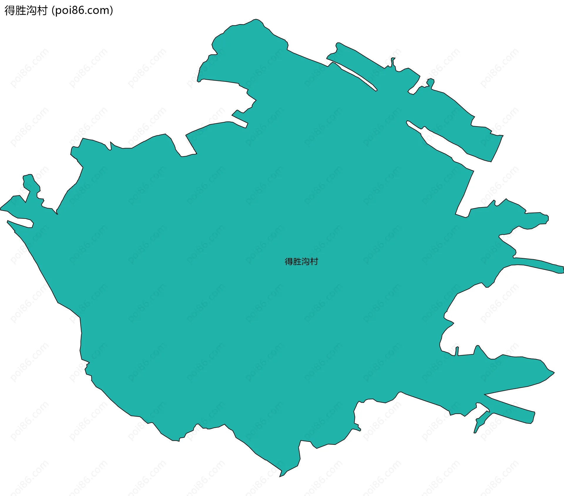 得胜沟村边界地图