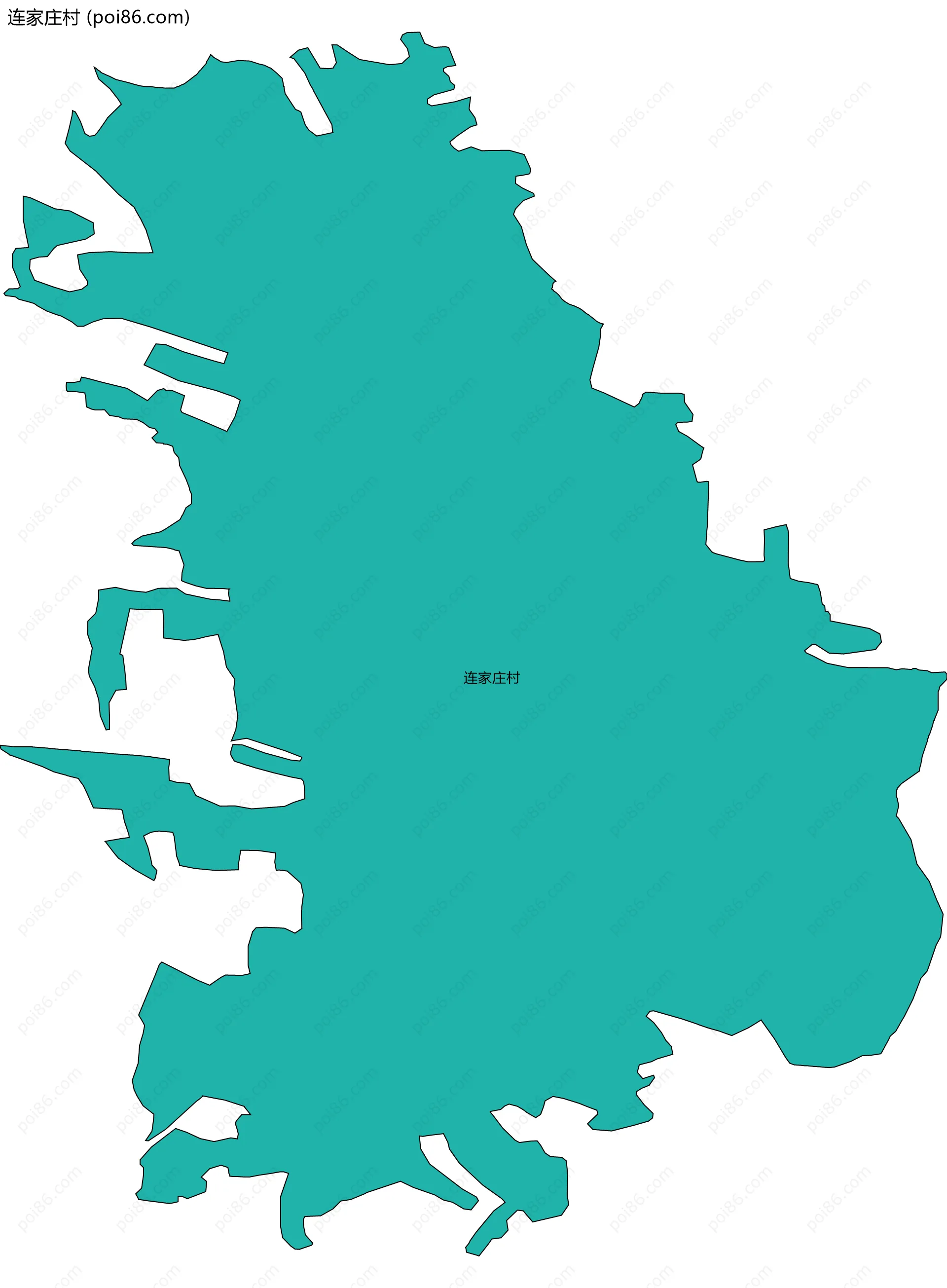 连家庄村边界地图