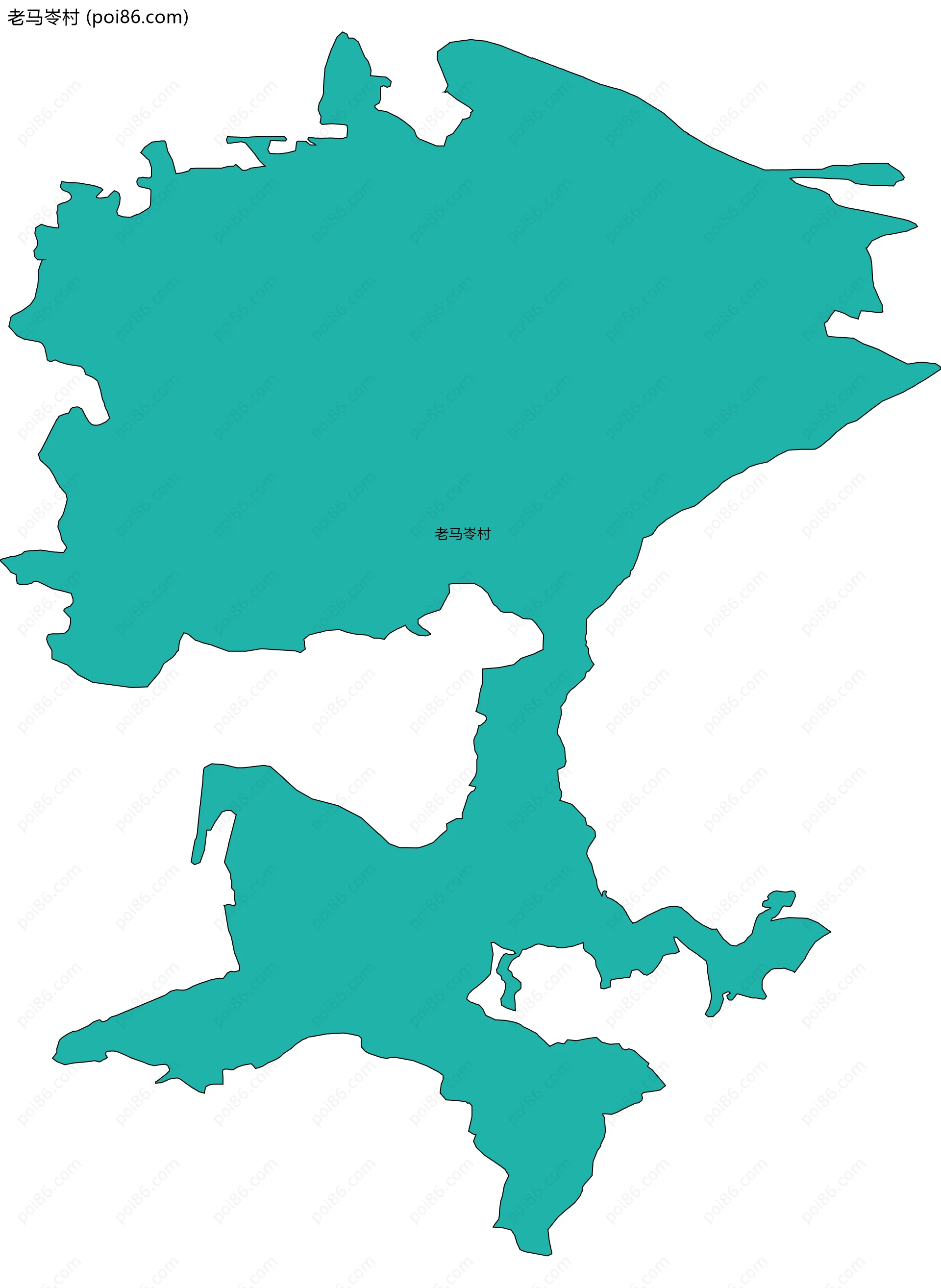 老马岺村边界地图