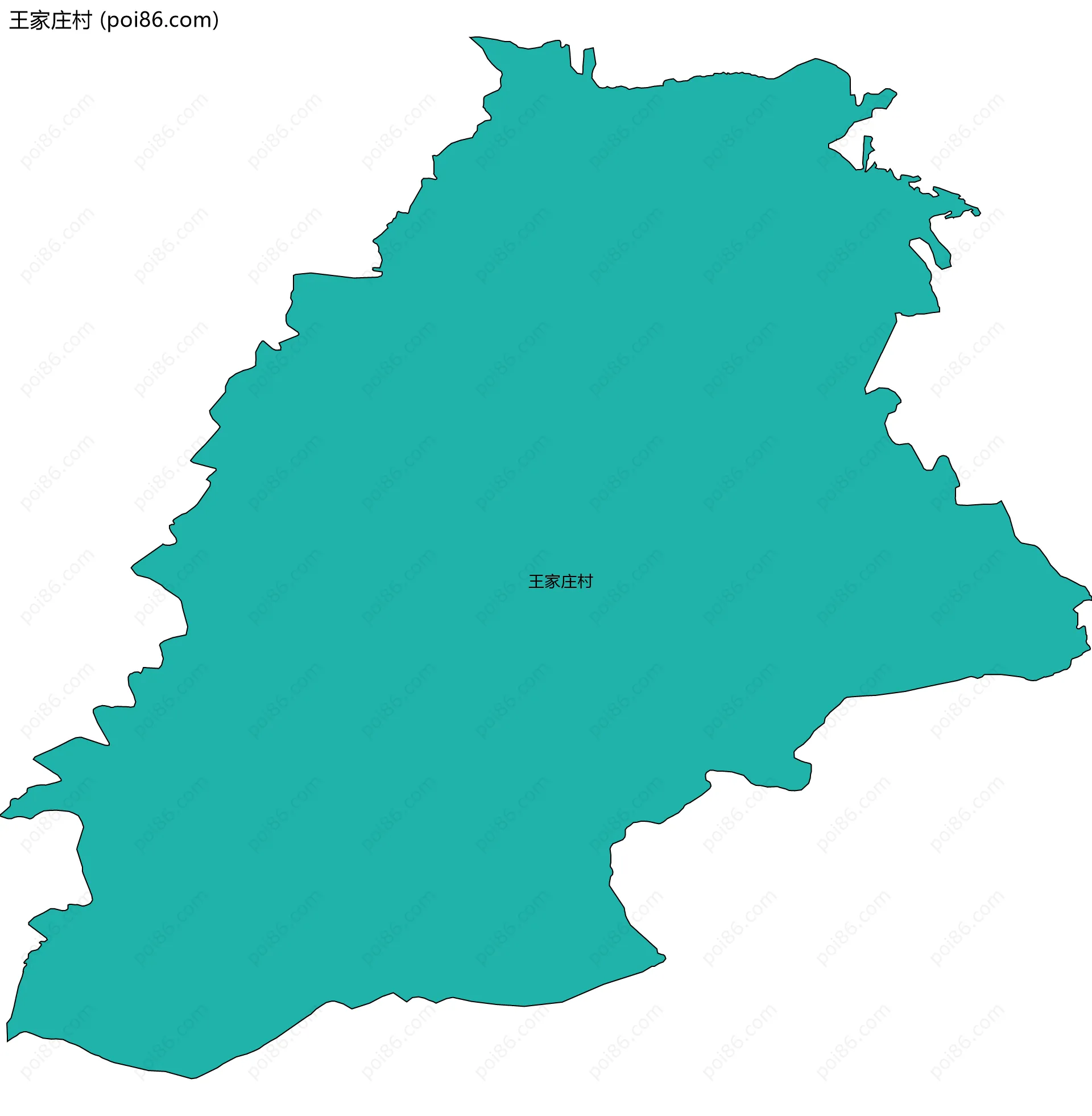 王家庄村边界地图