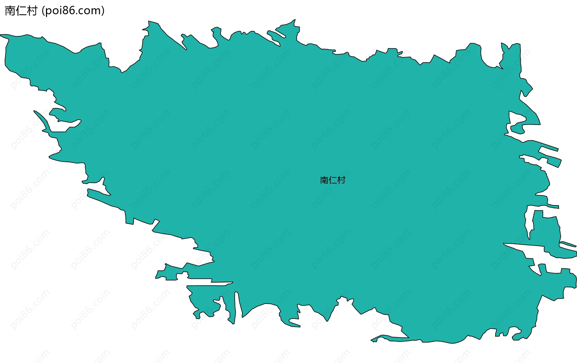 南仁村边界地图