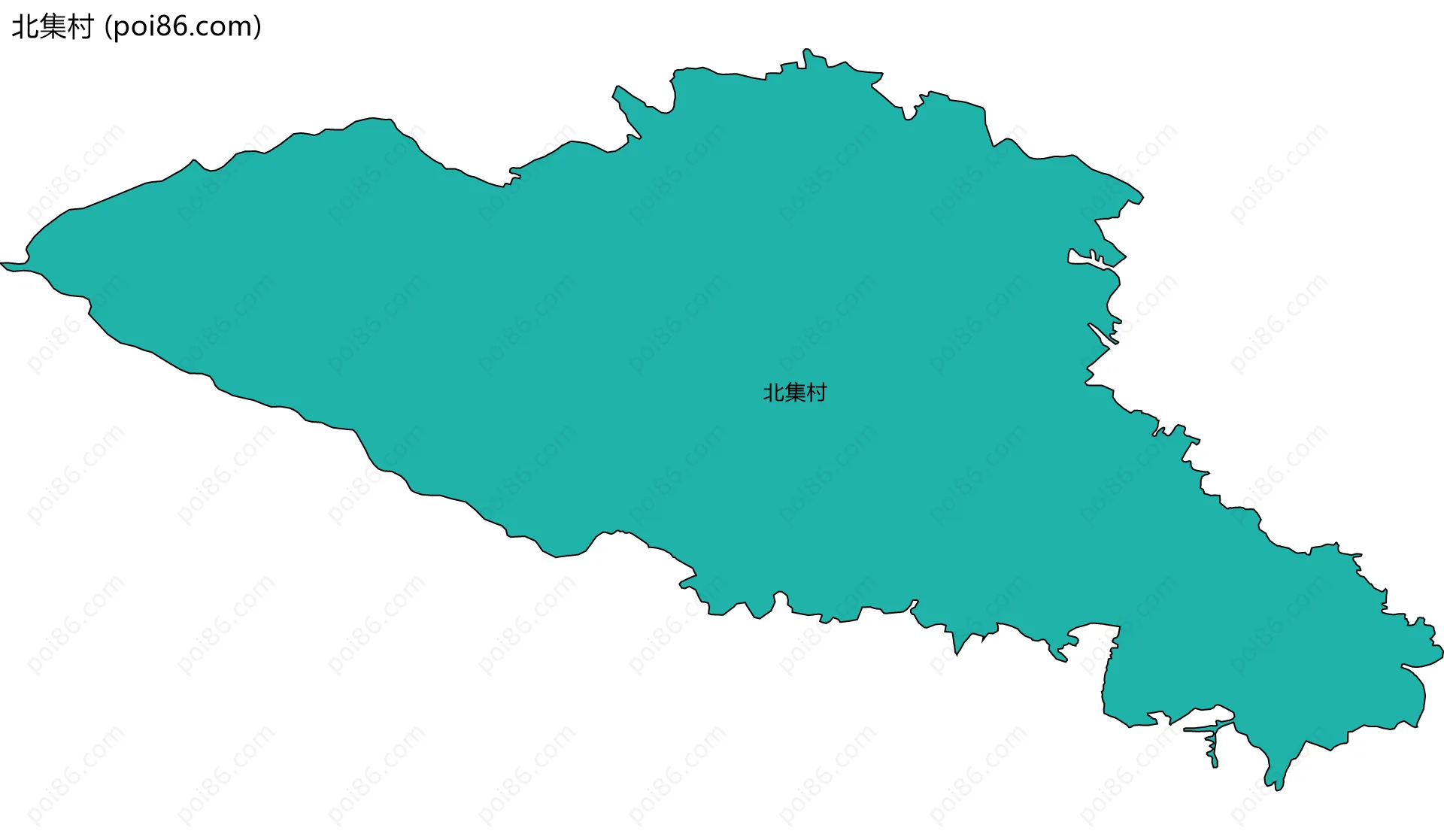 北集村边界地图