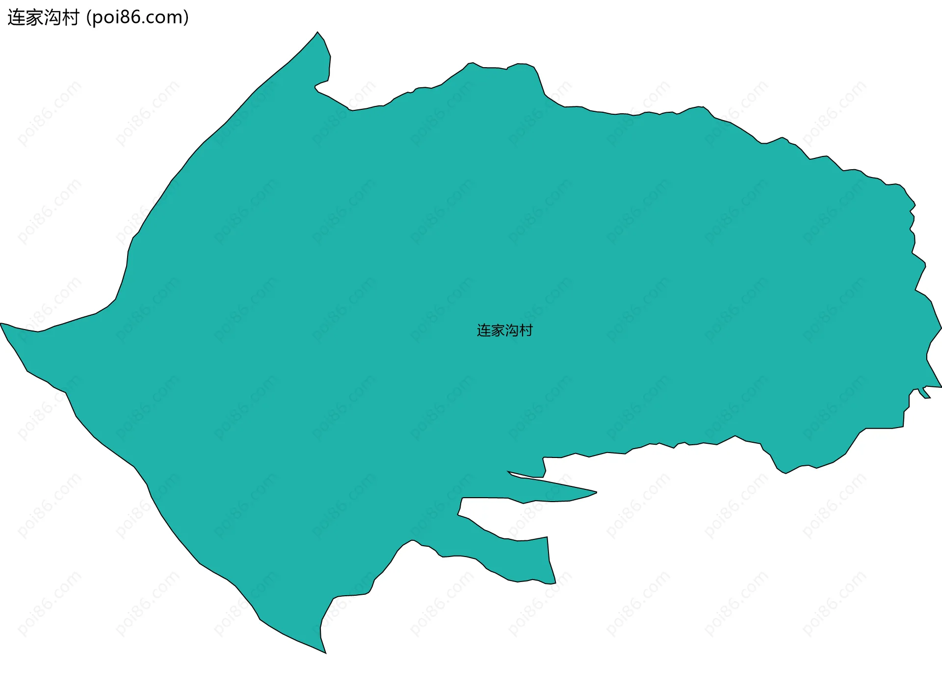 连家沟村边界地图