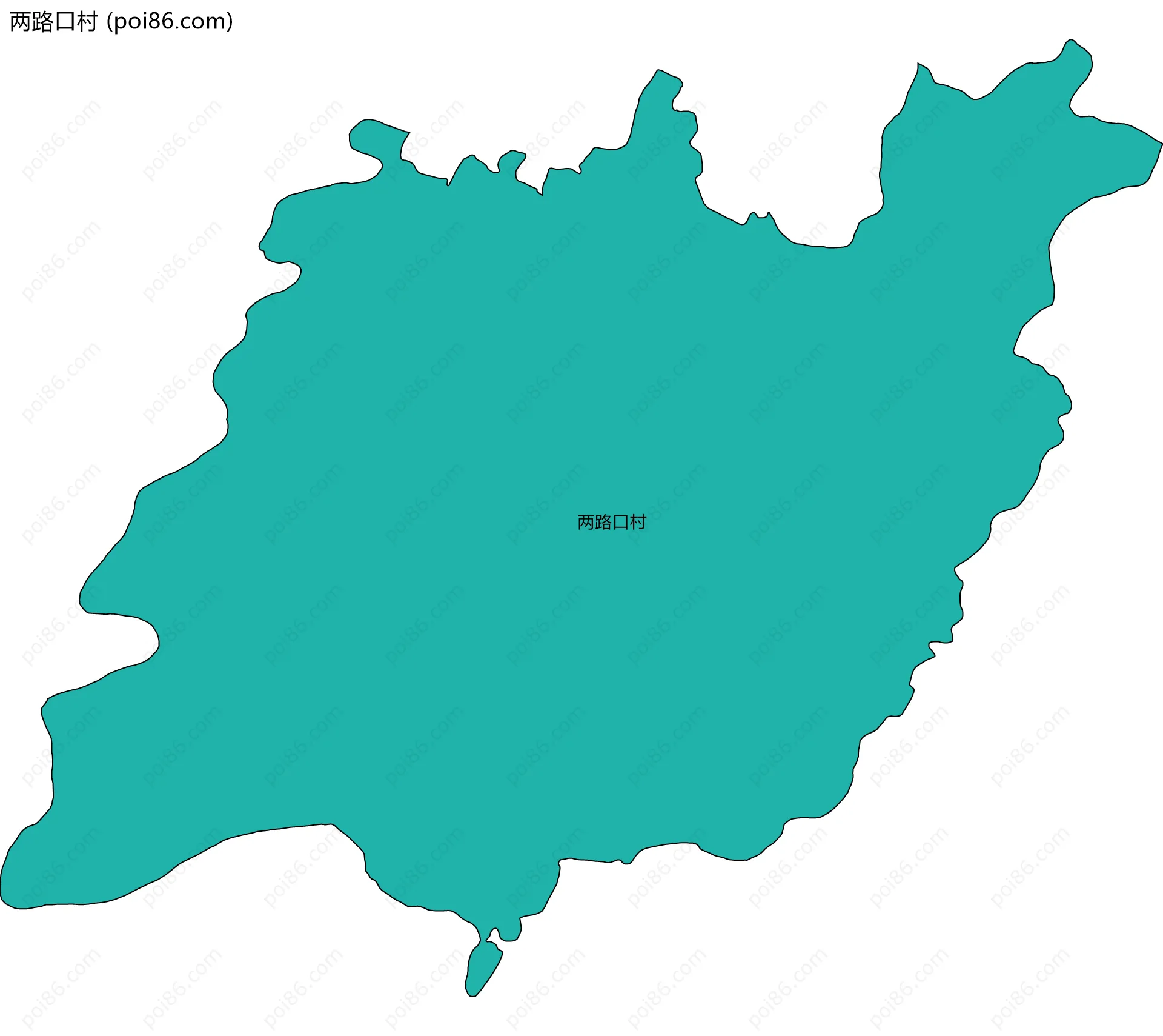 两路口村边界地图