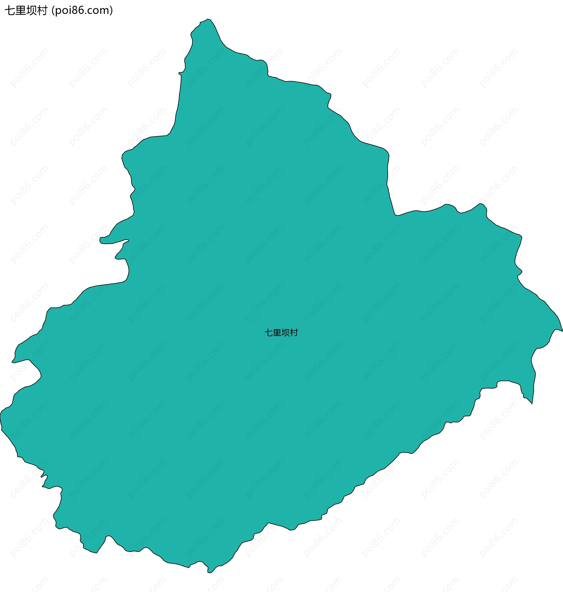 七里坝村边界地图