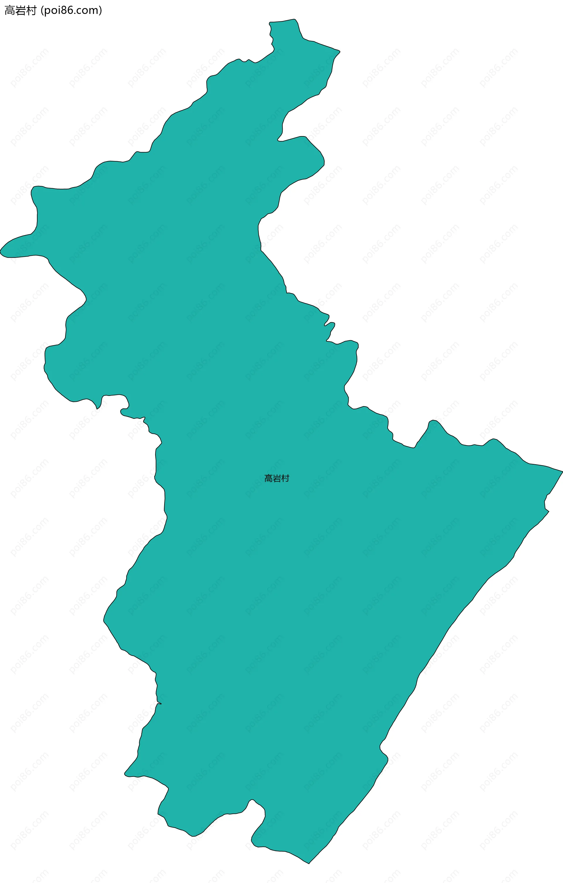 高岩村边界地图