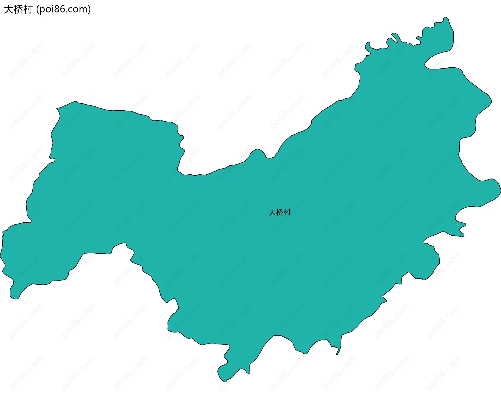 大桥村边界地图