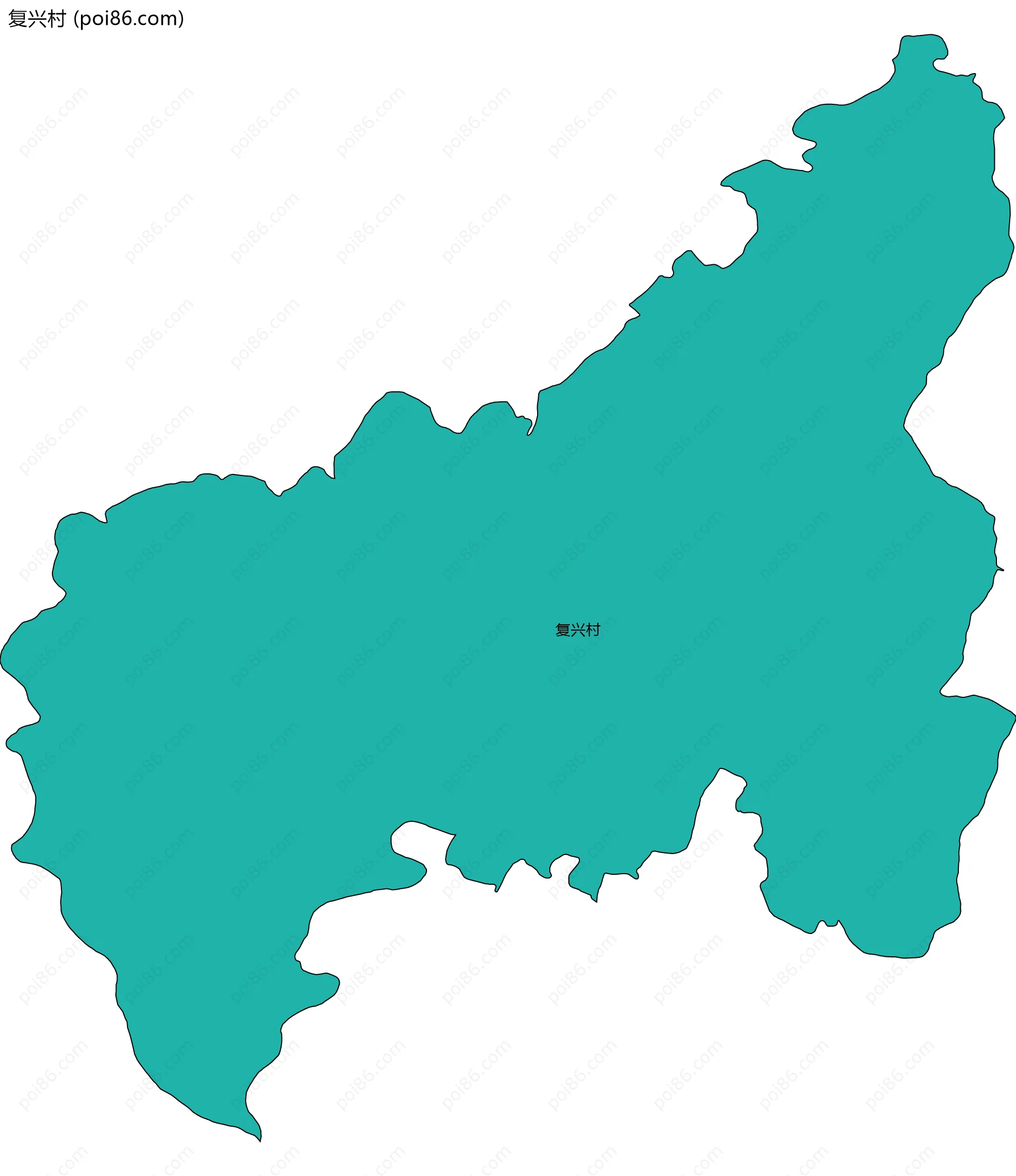 复兴村边界地图