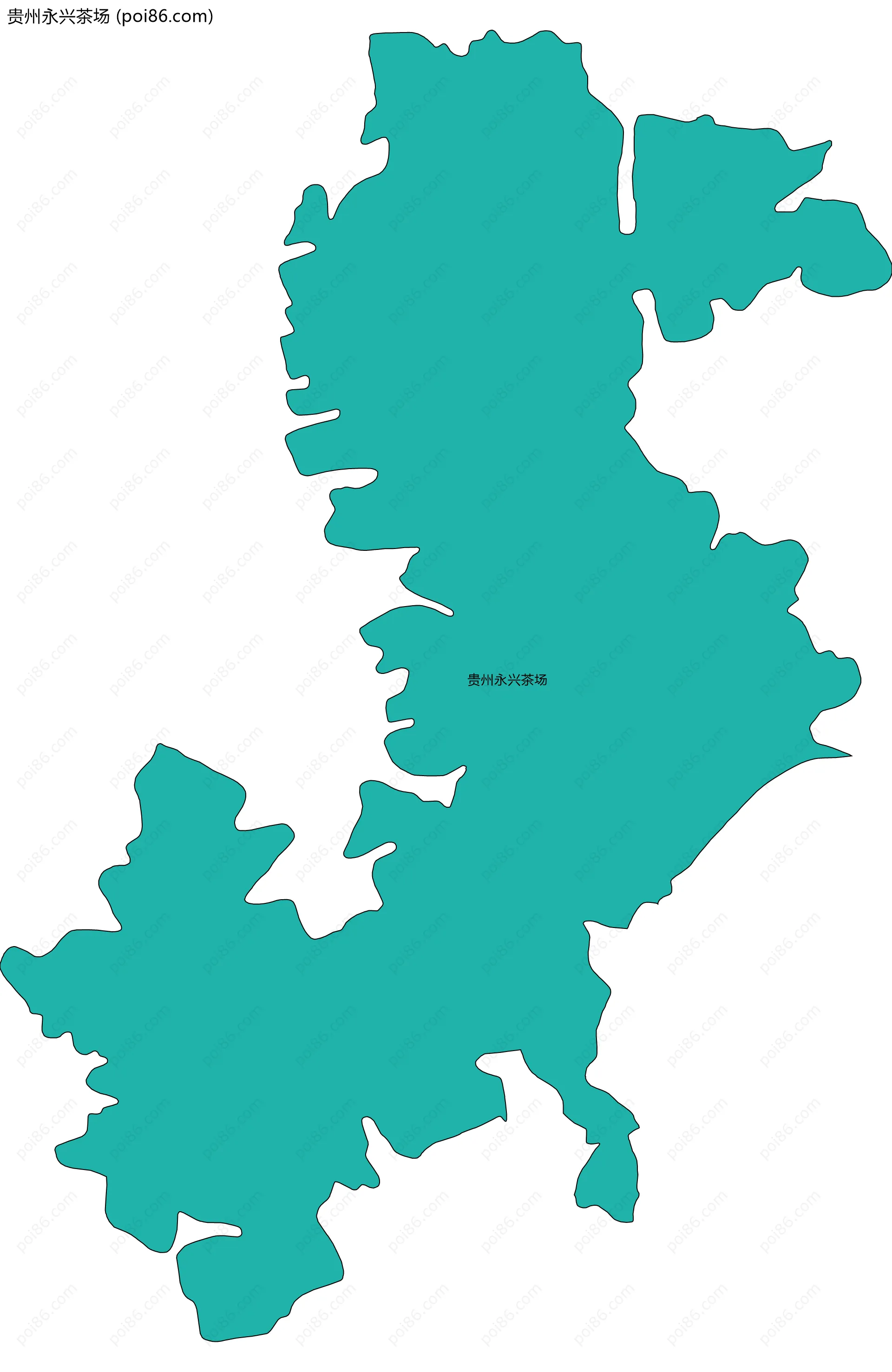 贵州永兴茶场边界地图