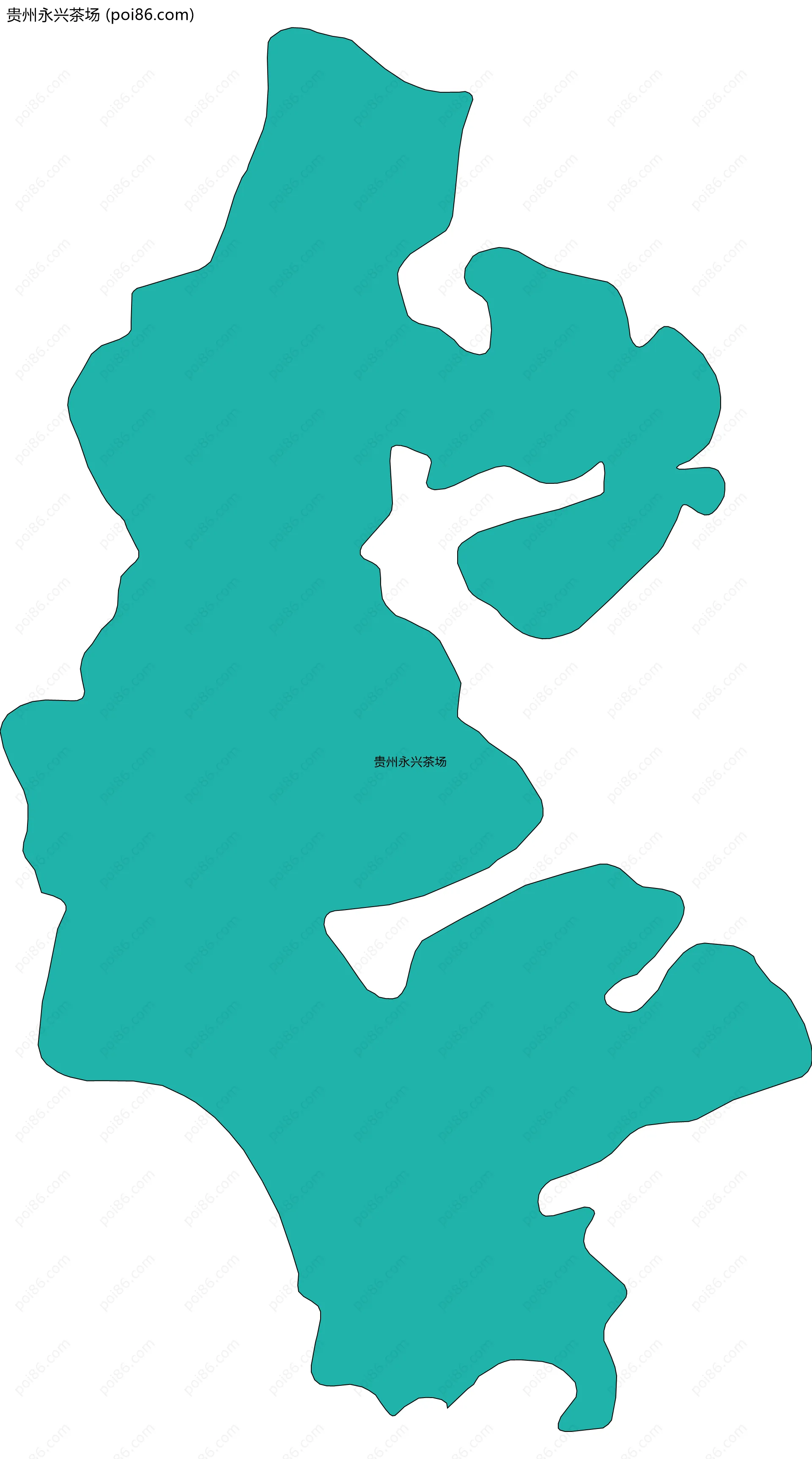 贵州永兴茶场边界地图